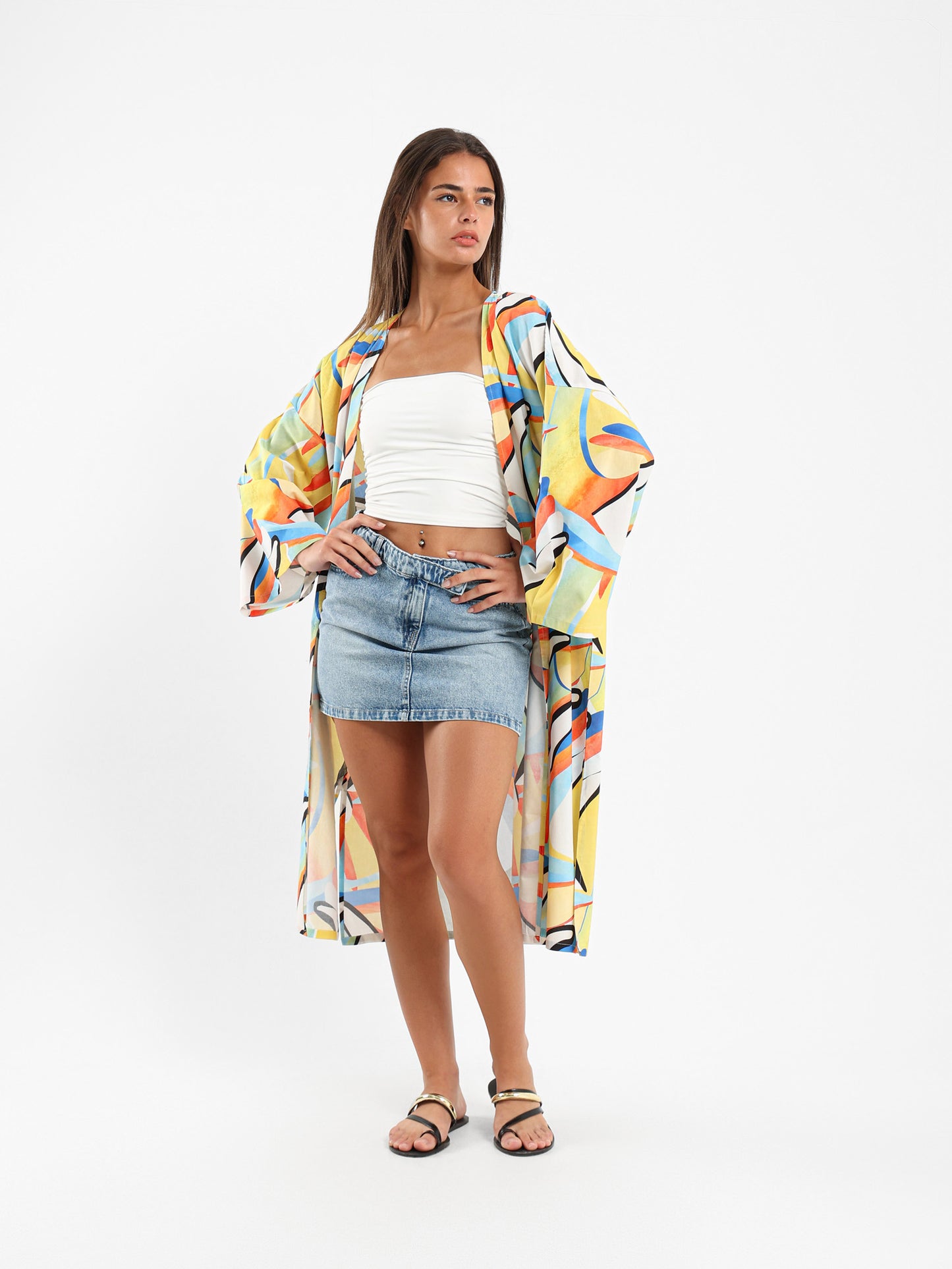 Printed Maxi Beach Kimono