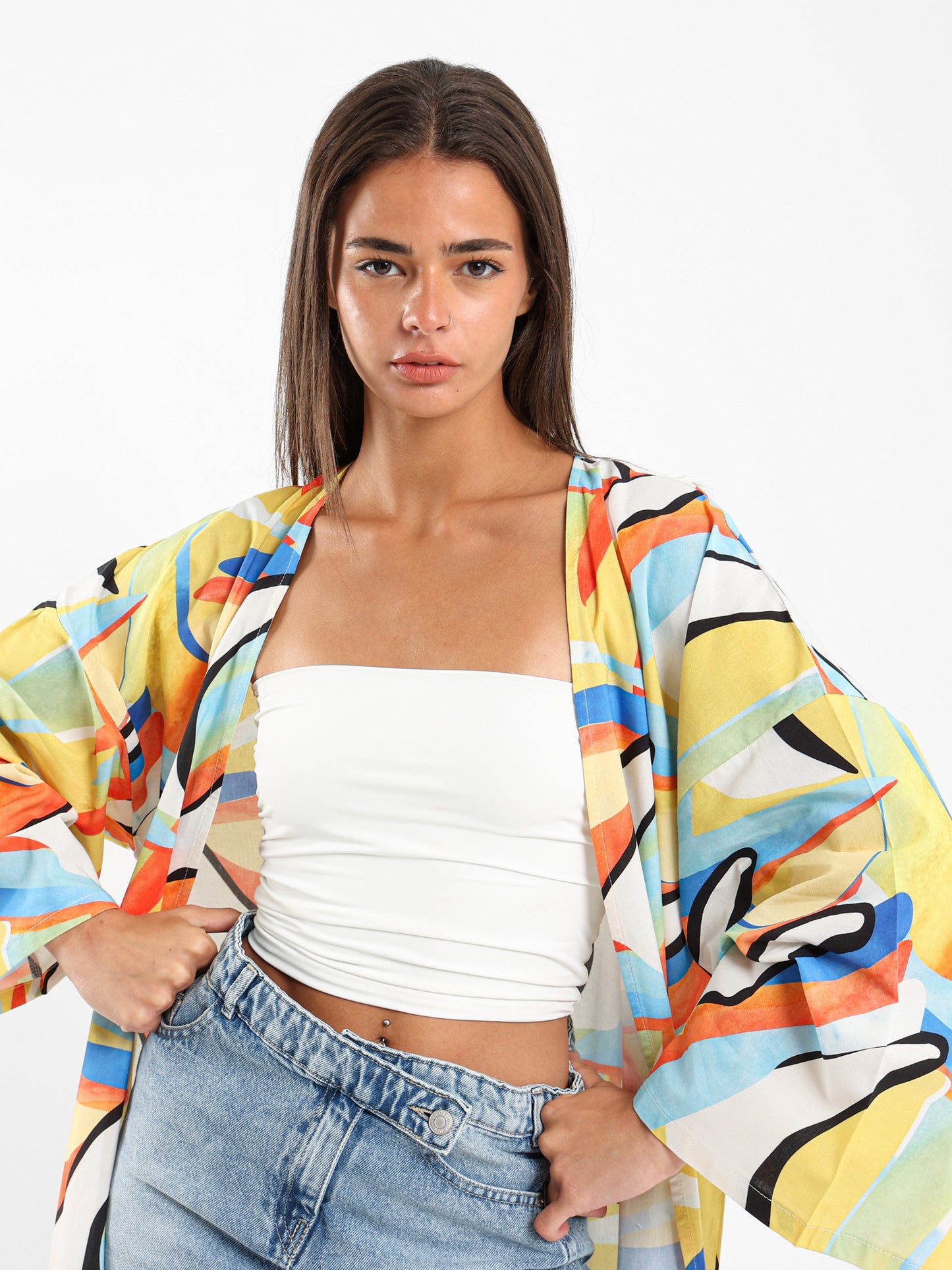 Printed Maxi Beach Kimono