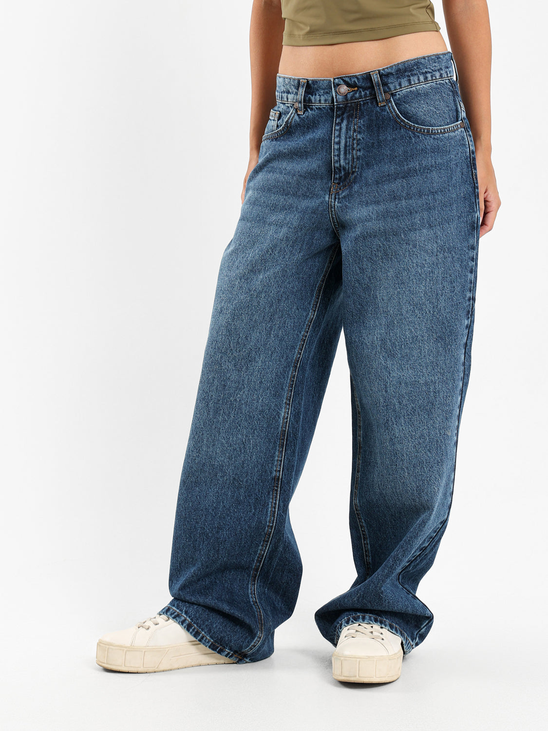 Skater Denim Jeans With Star Back