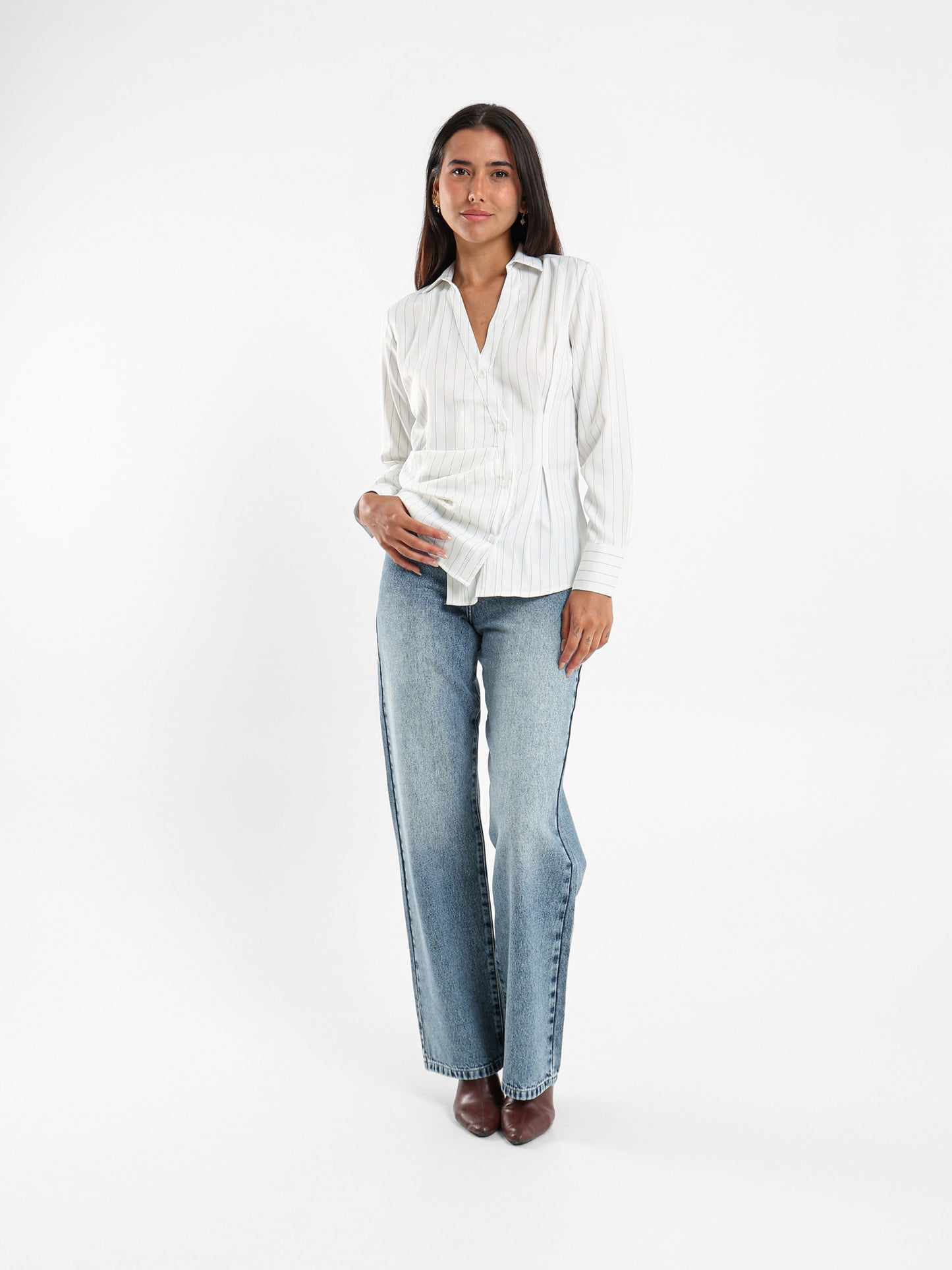 Asymmetric Striped Shirt