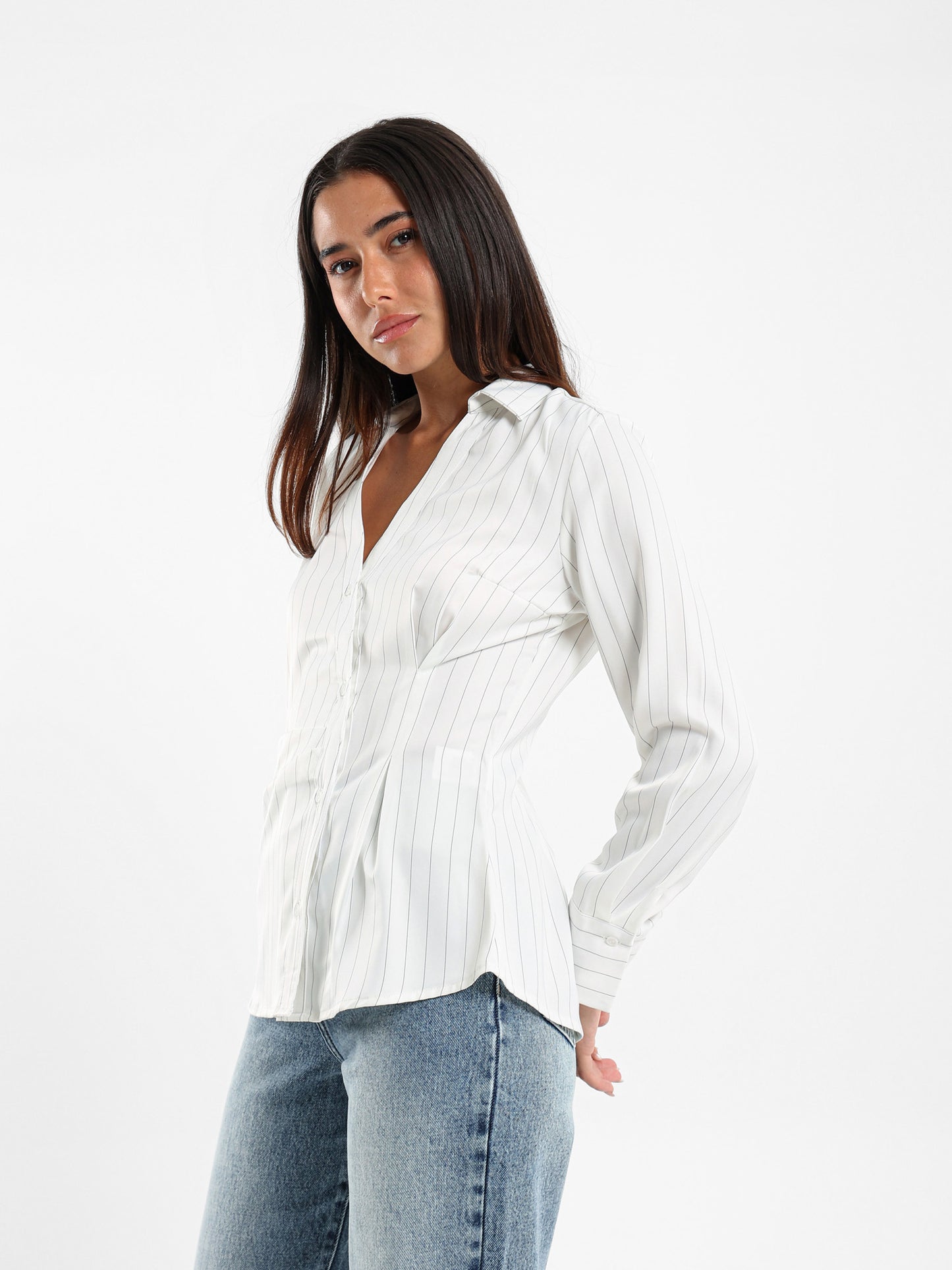Asymmetric Striped Shirt