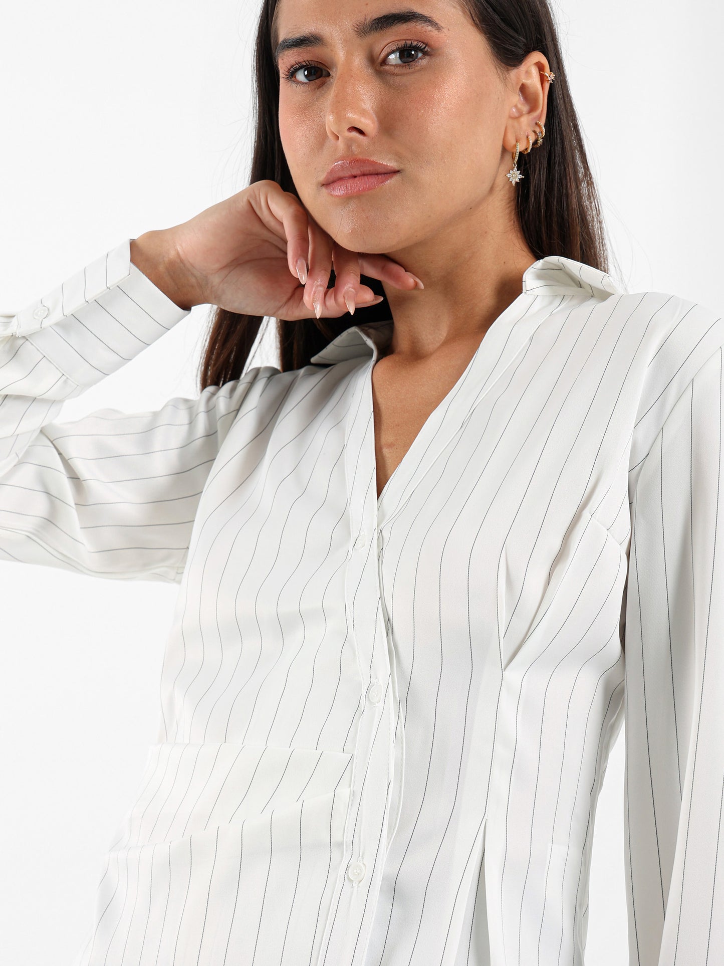 Asymmetric Striped Shirt