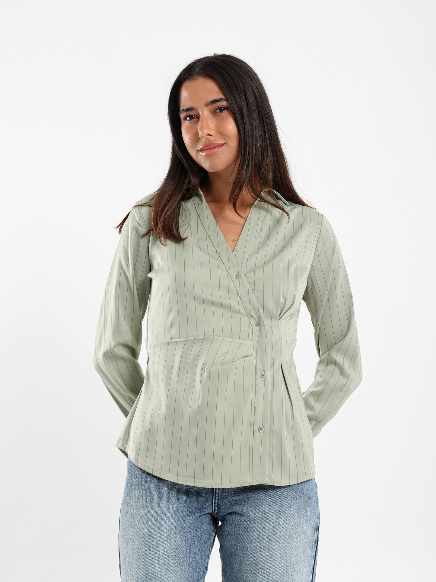 Asymmetric Striped Shirt