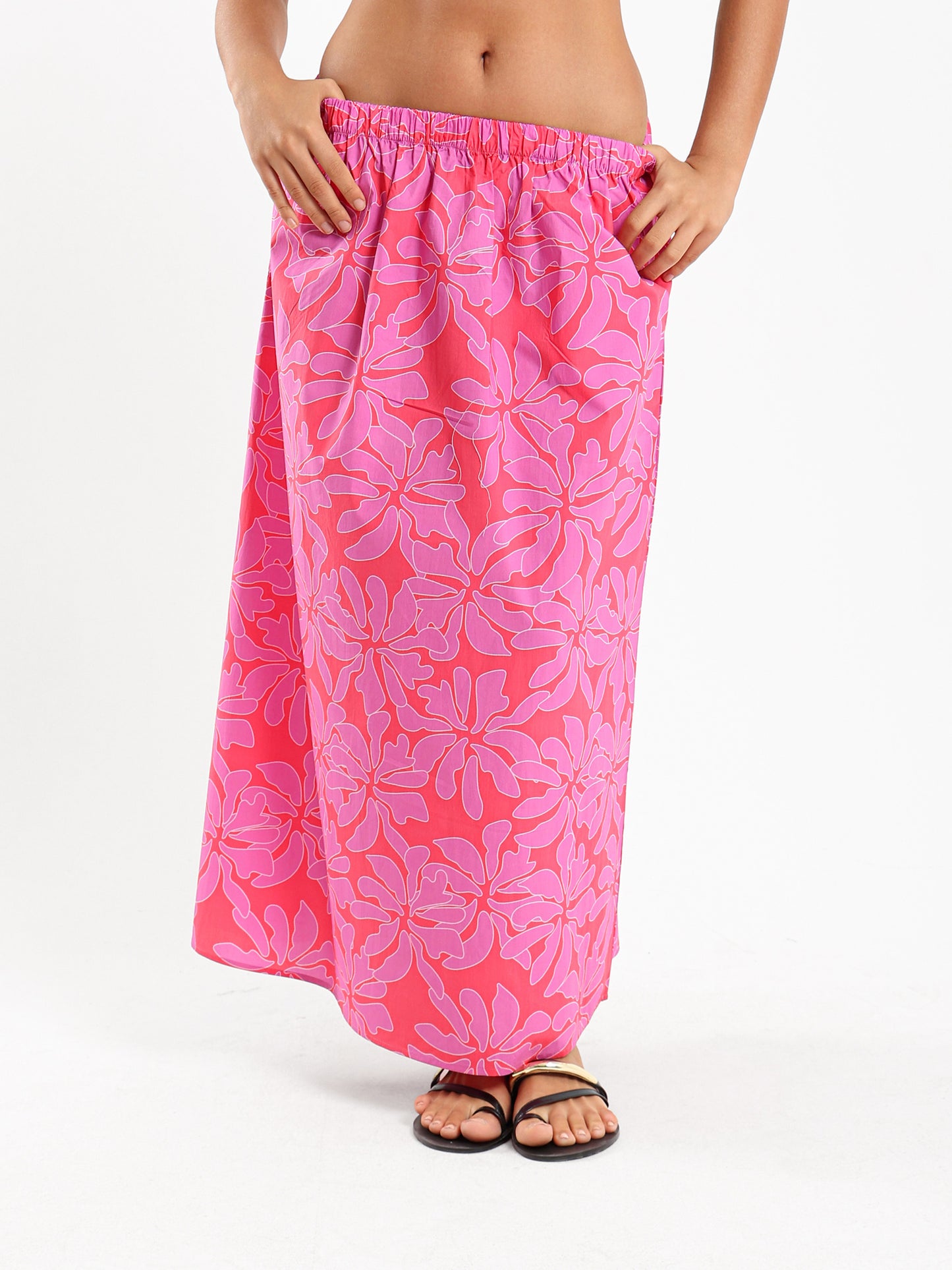 All-Over Print Maxi Skirt