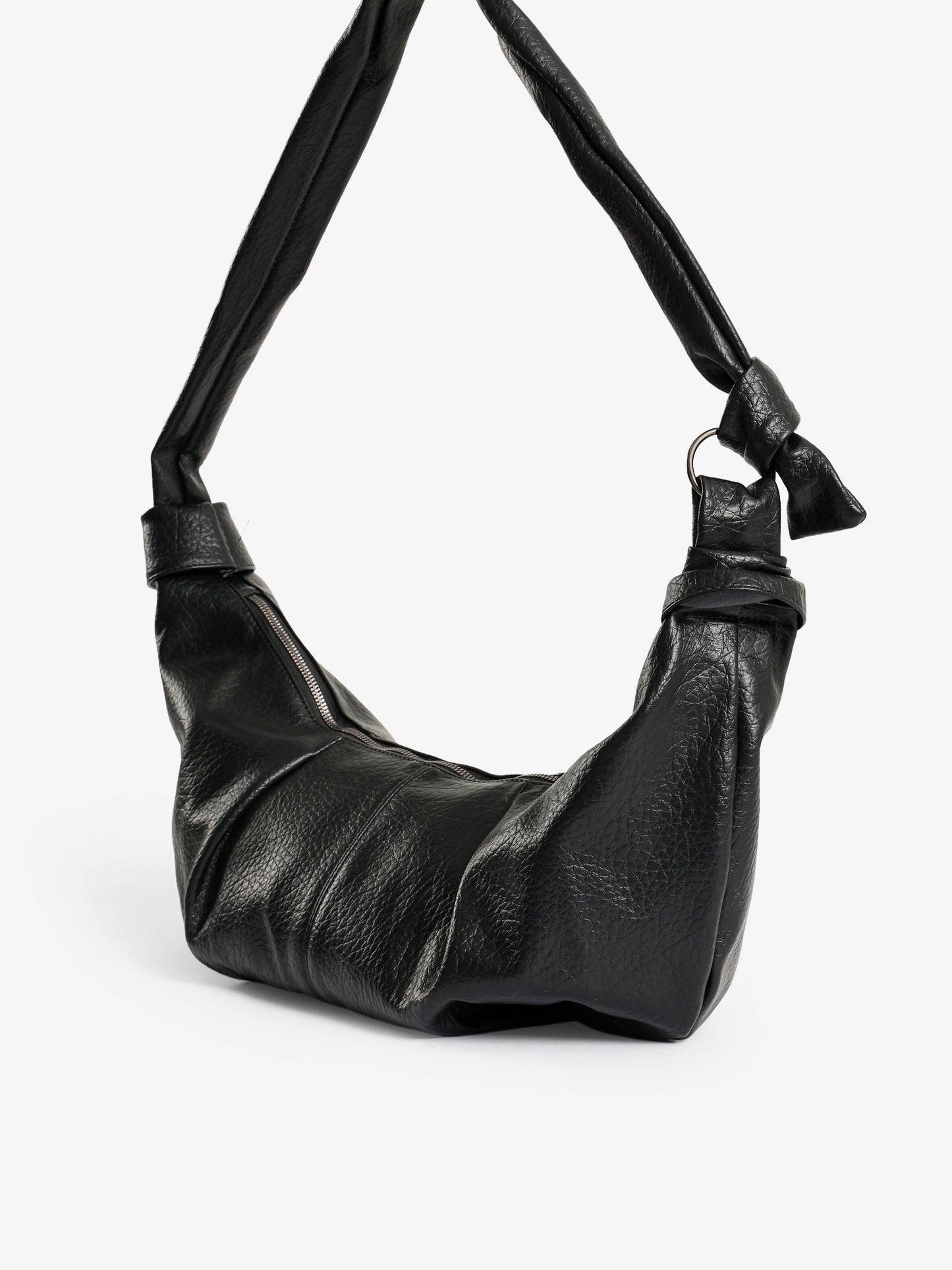 Texture Leather Crossbody Bag