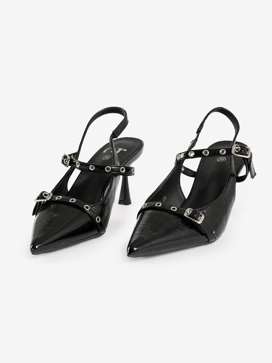 Pointed-Toe Slingback Heels