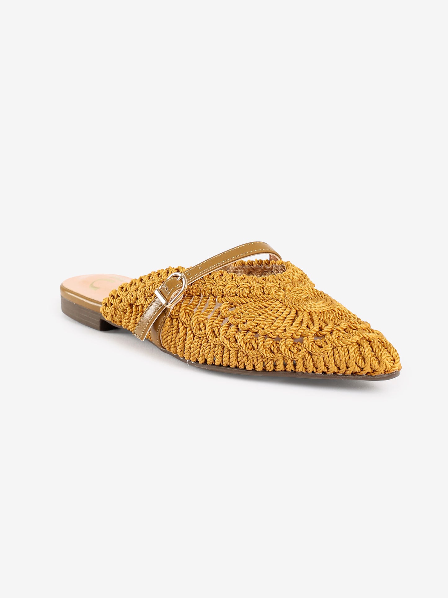 Crochet Pointed-Toe Mules
