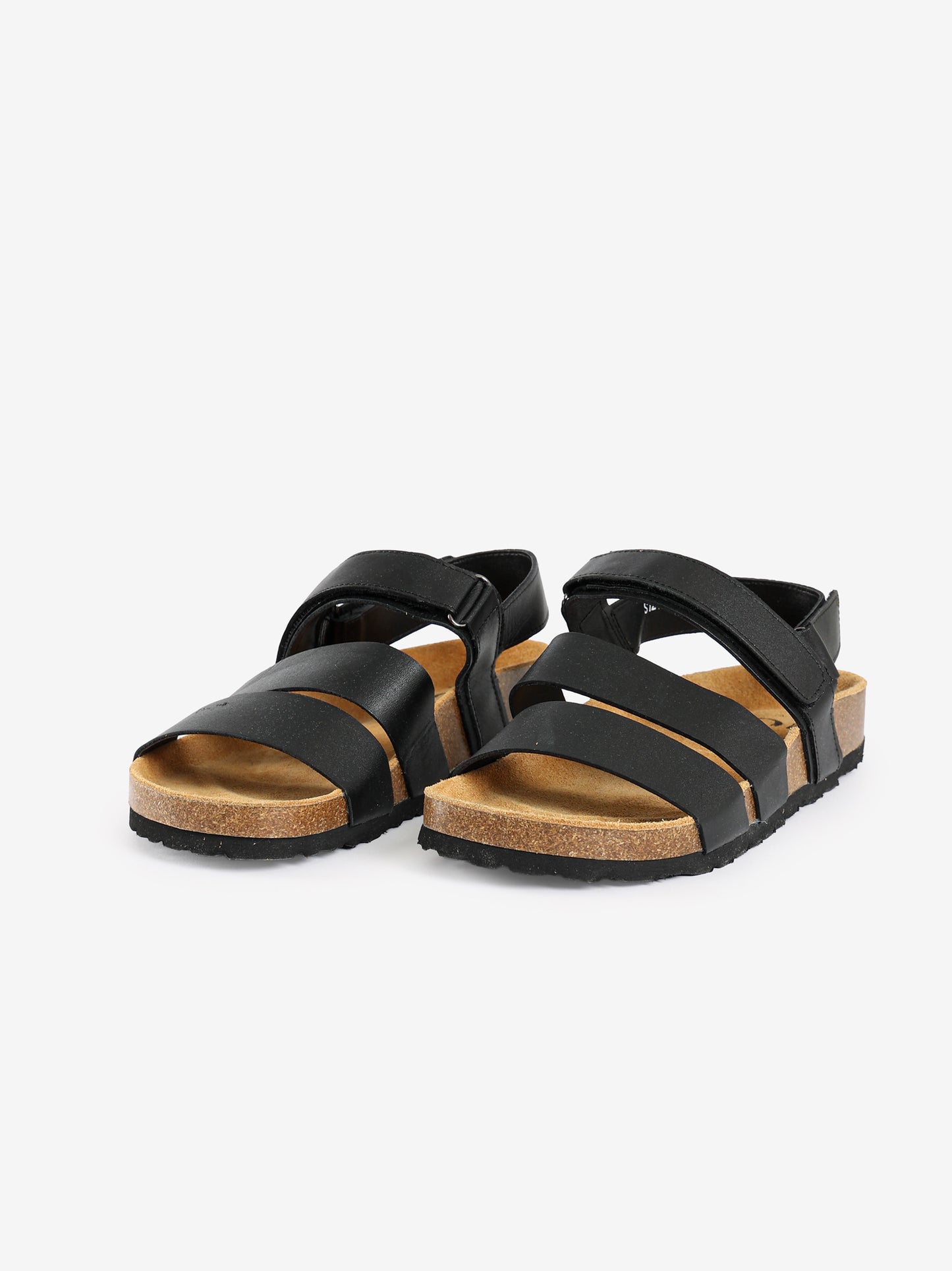 Triple Strap Cork Sole Sandals