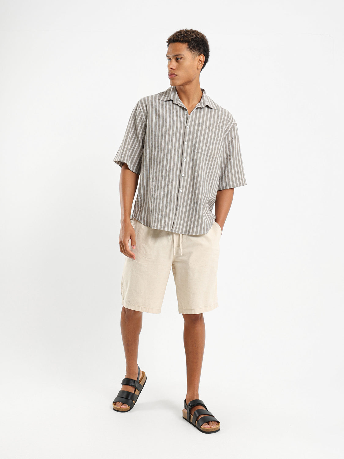 Striped Short Sleeves Shirt