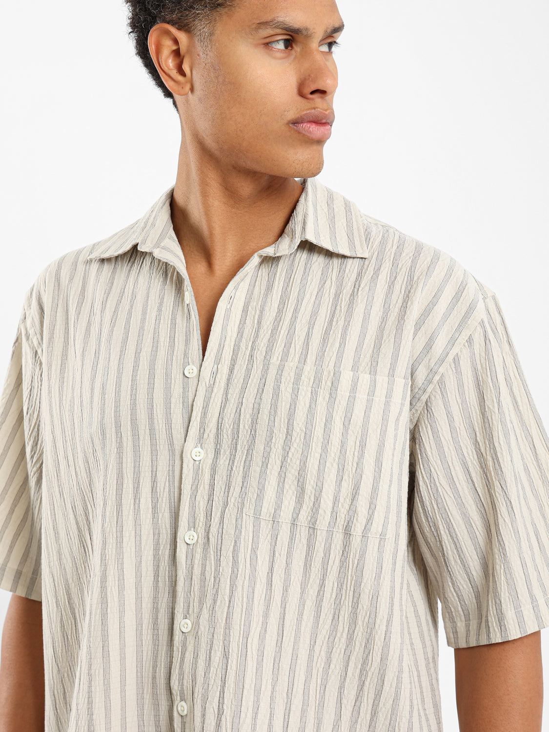 Striped Short Sleeves Shirt