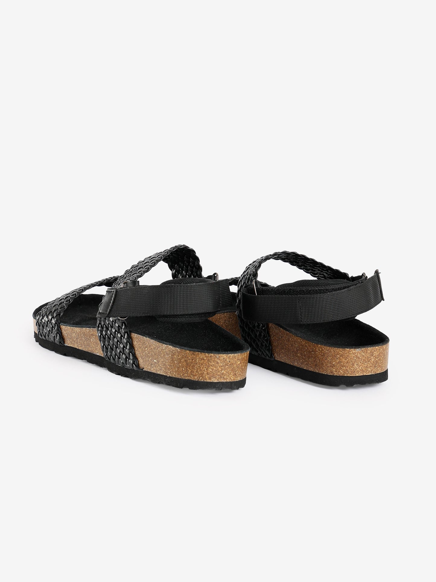 Woven Strap Cork Sandals