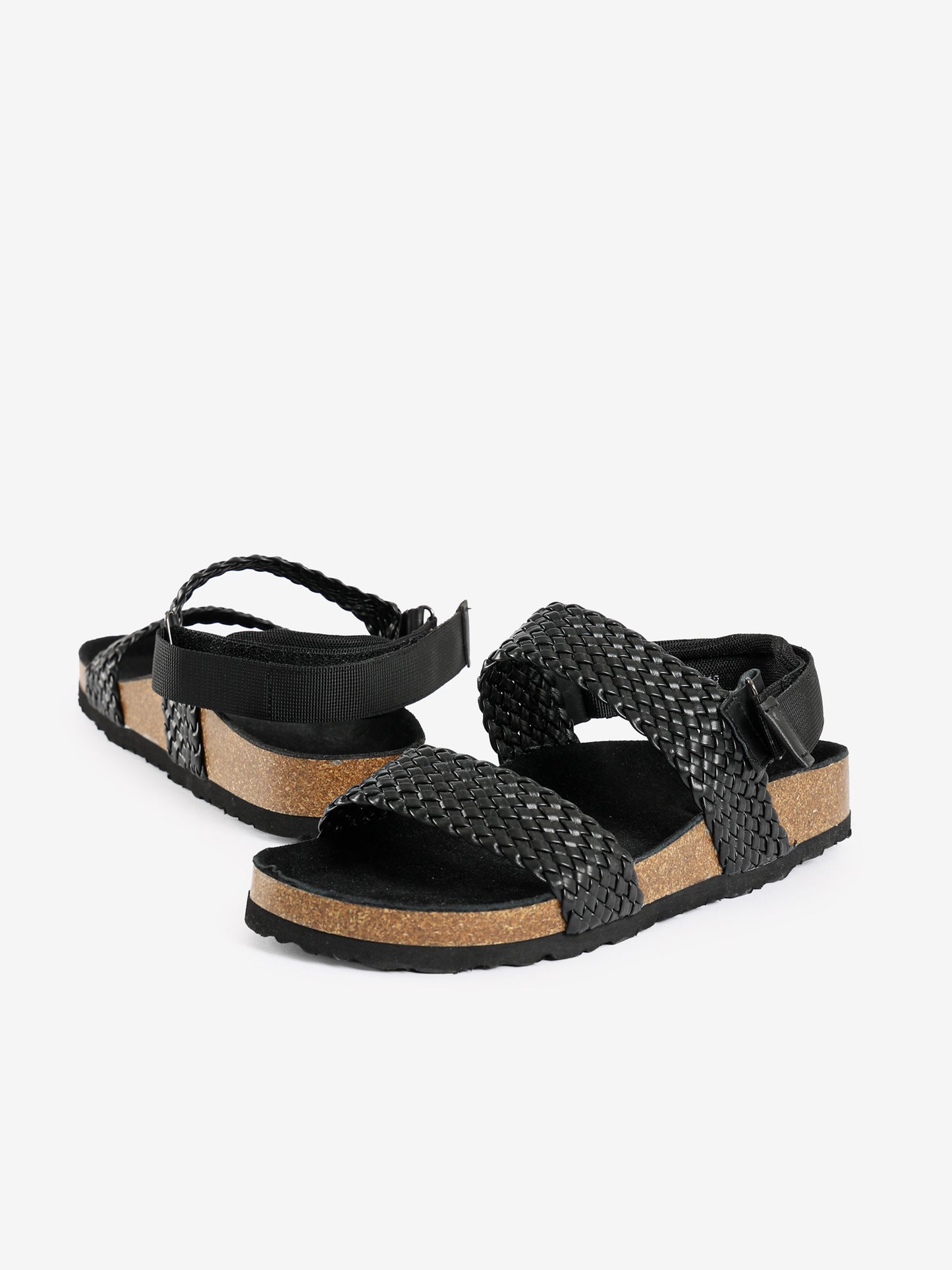Woven Strap Cork Sandals