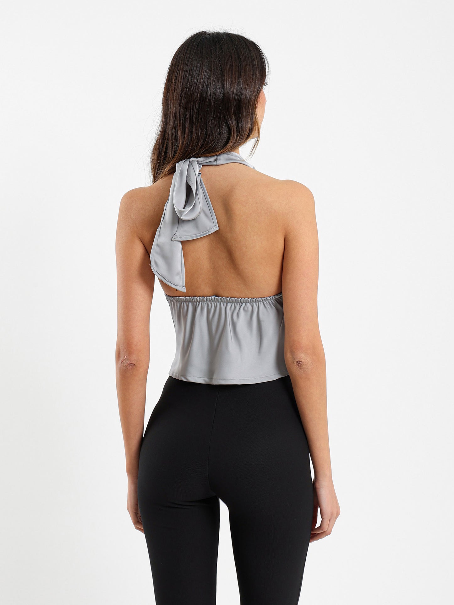 Satin Halter Neck Top