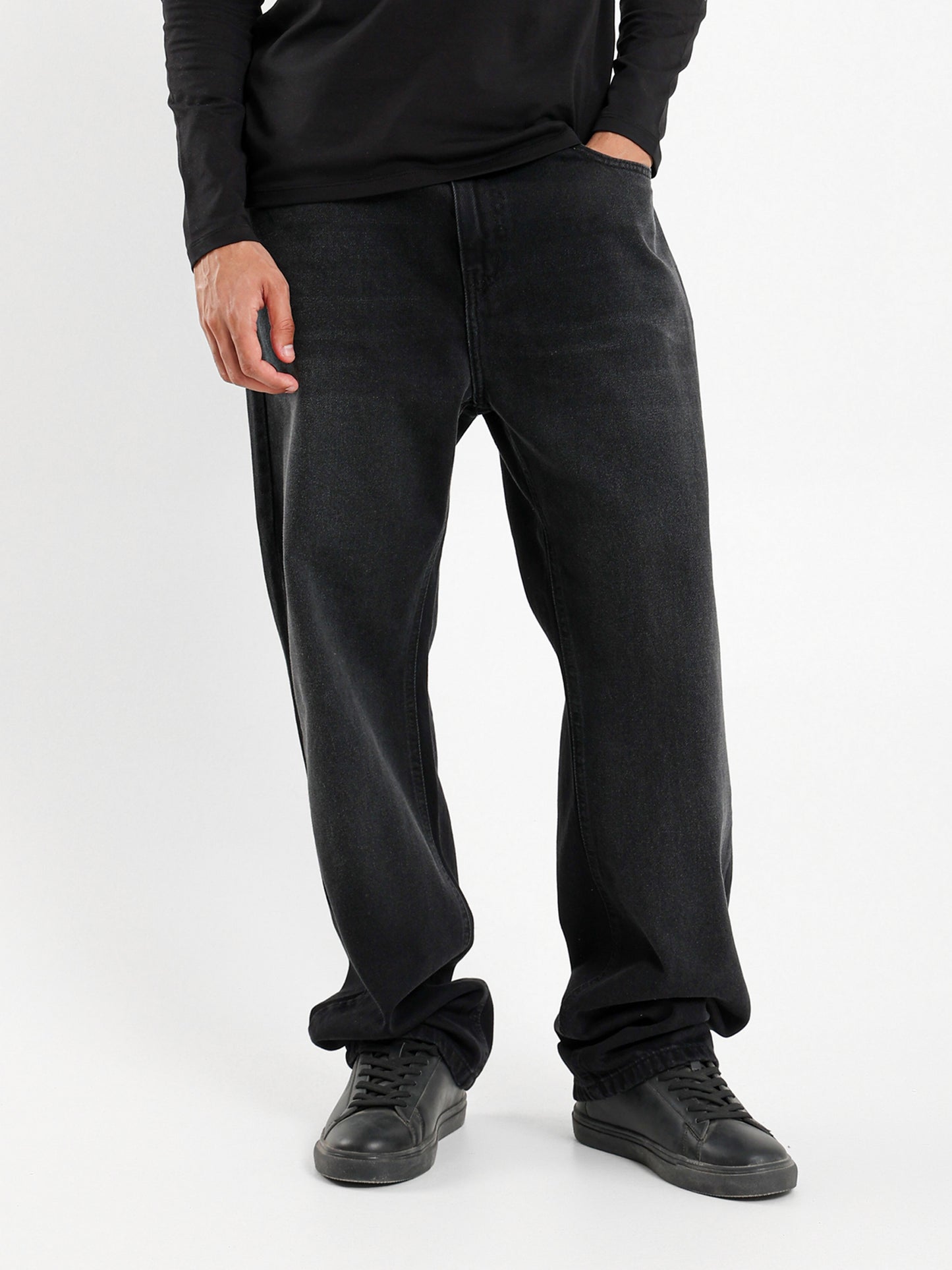 Regular Fit Washed Effect Jeans