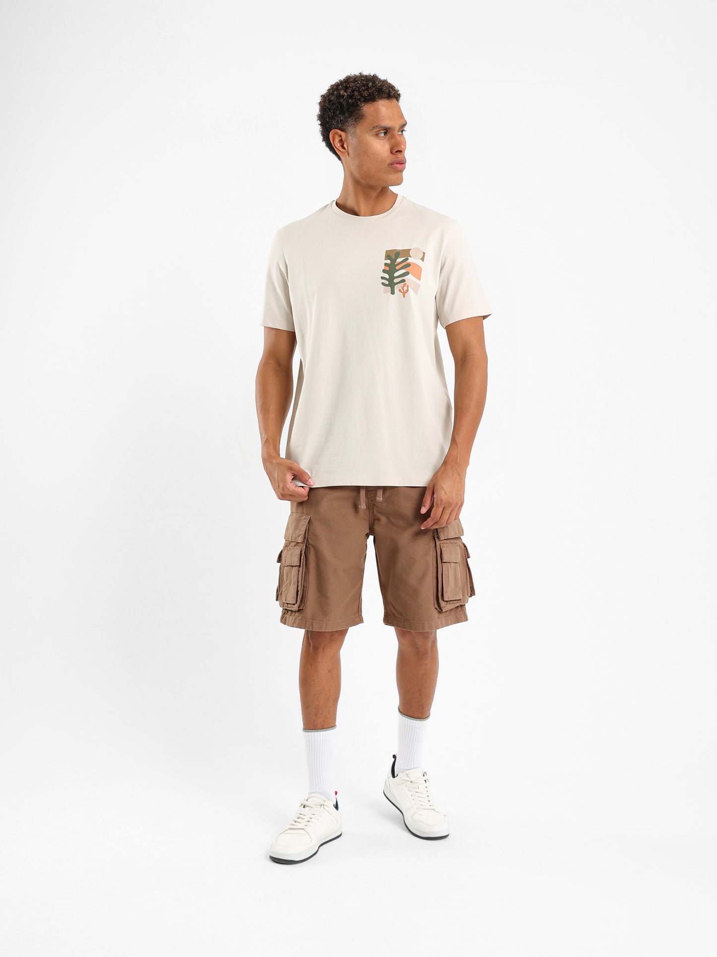 Elasticated Waistband Cargo Shorts
