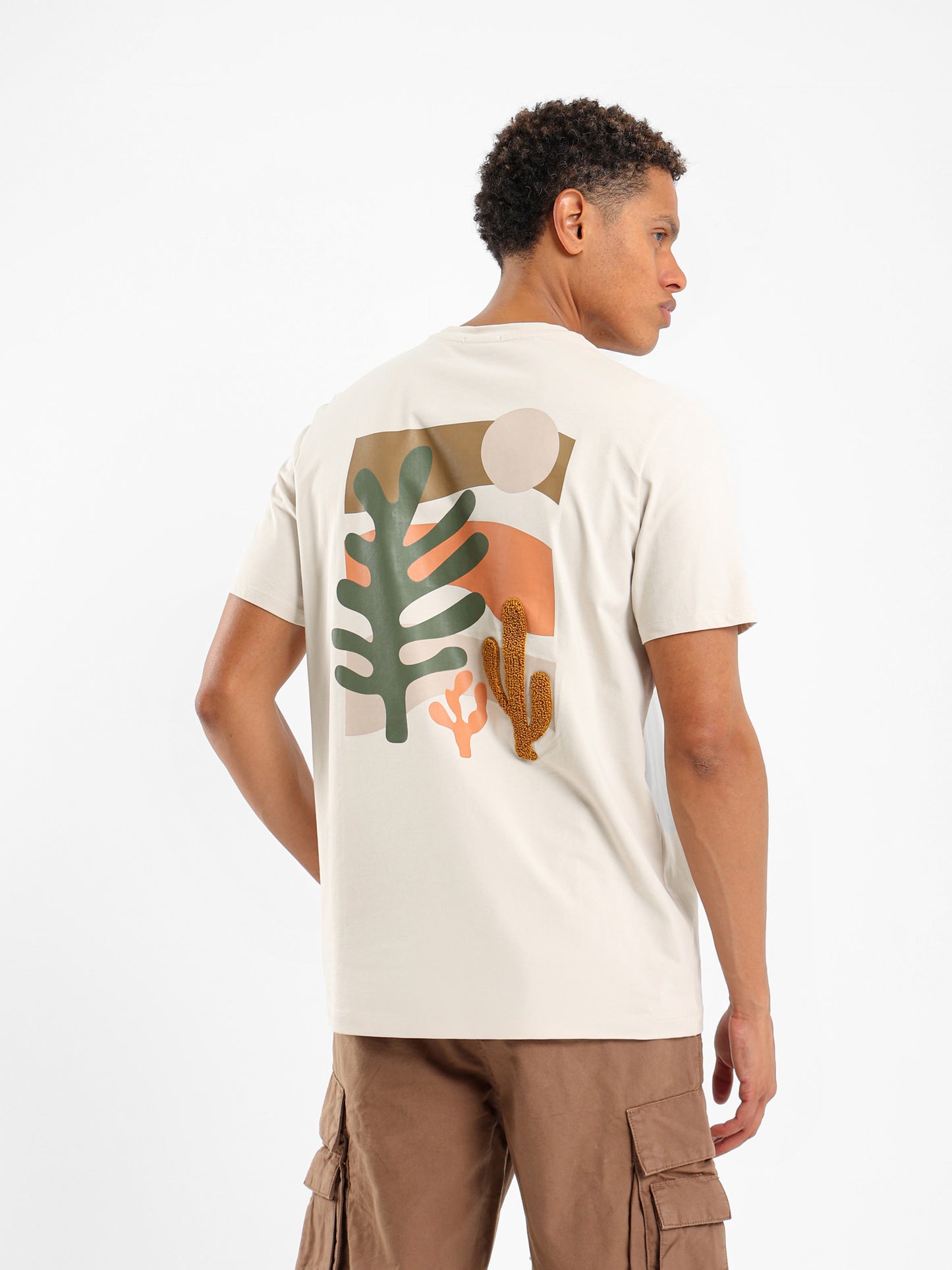 Cactus Print Short Sleeves T-Shirt
