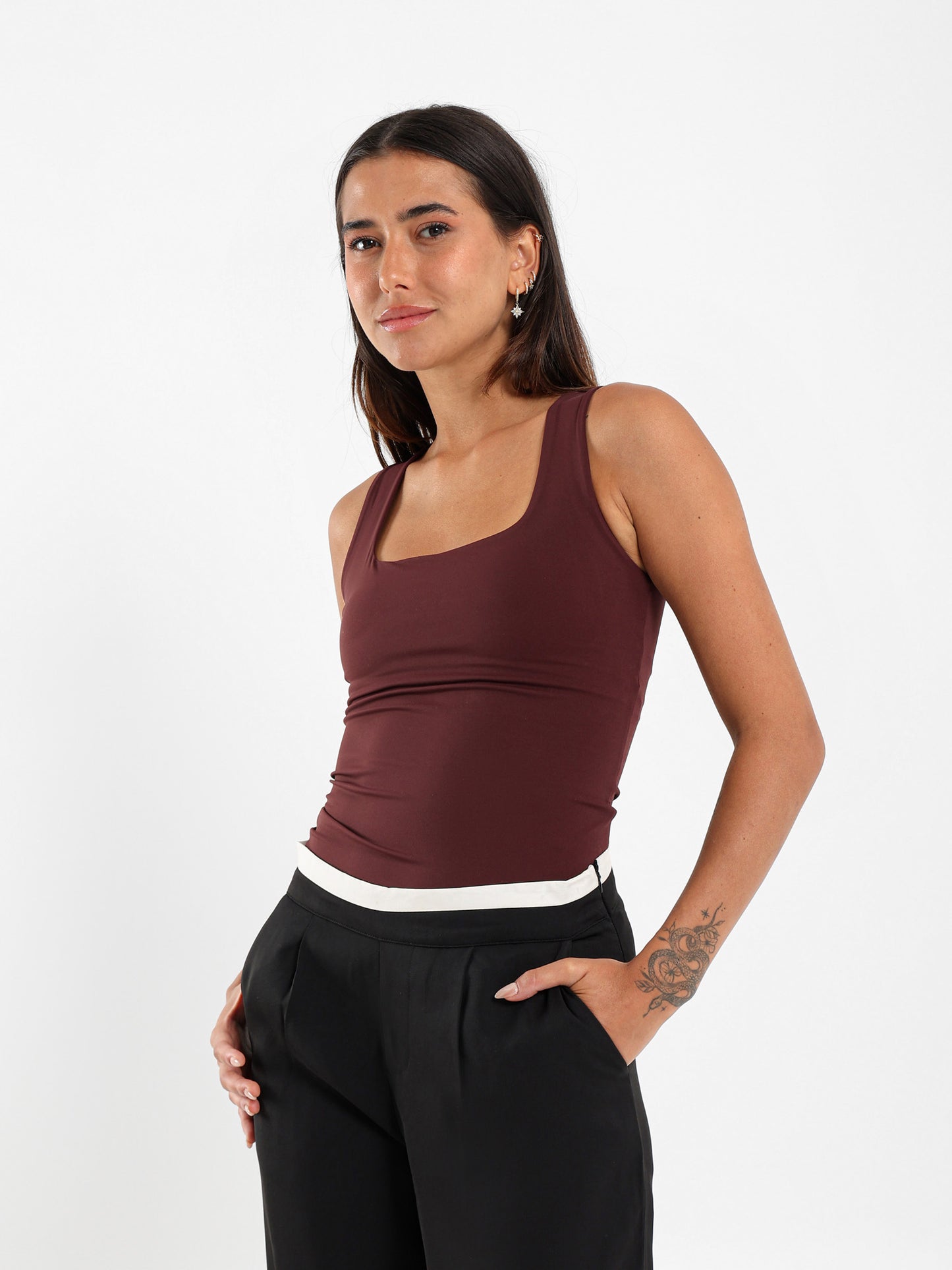 Square Neck Sleeveless Top