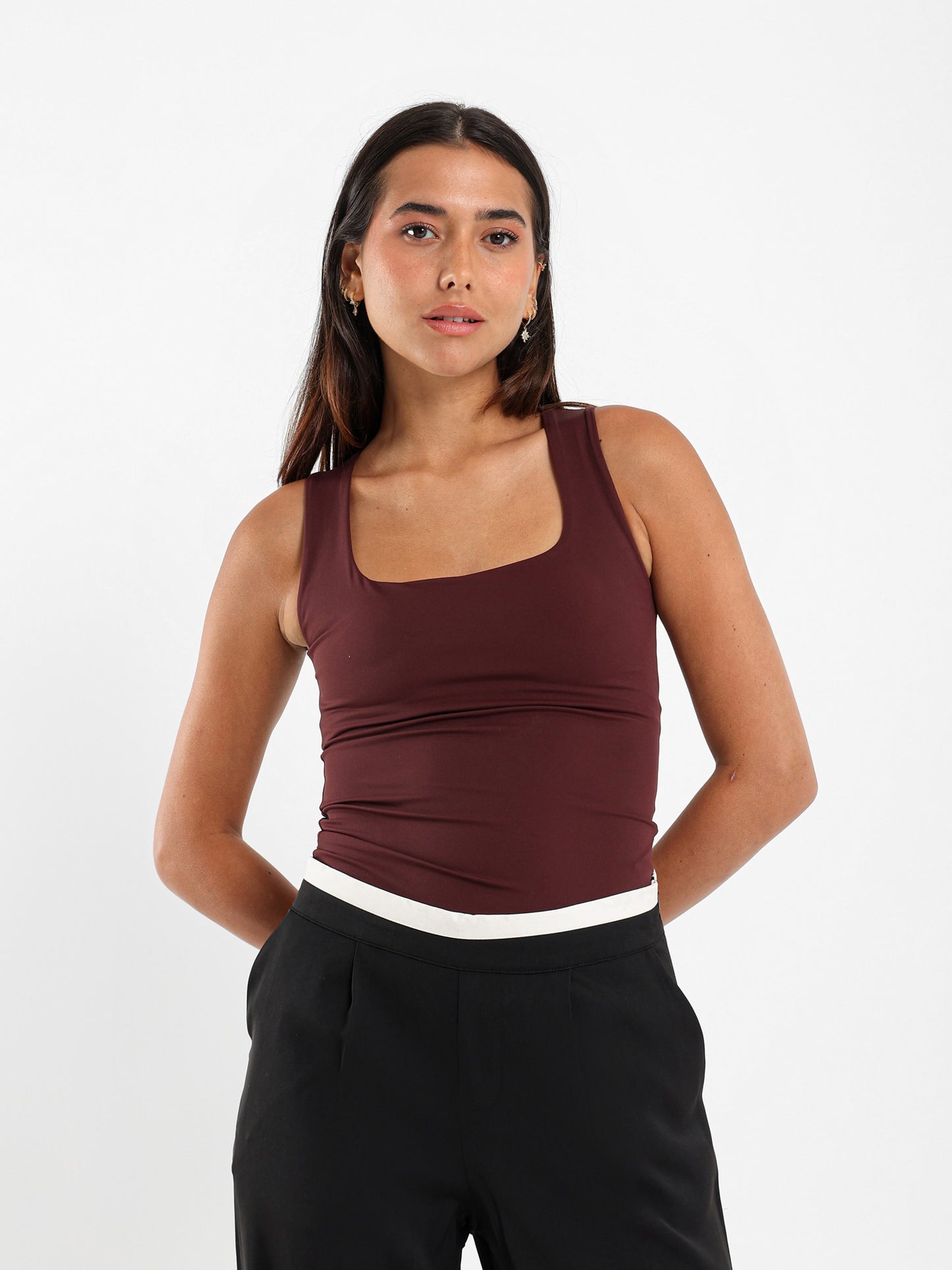 Square Neck Sleeveless Top
