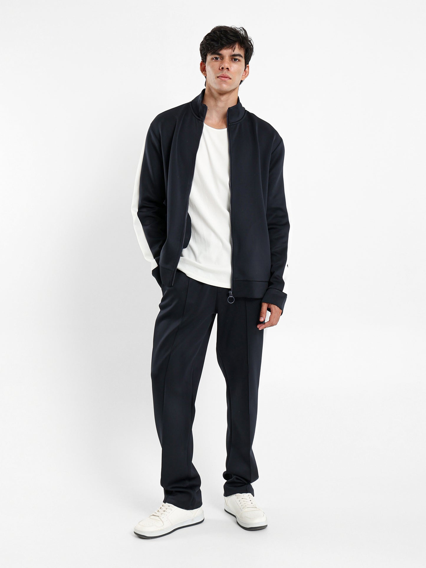 Sweatshirt with Side Contrast Tape