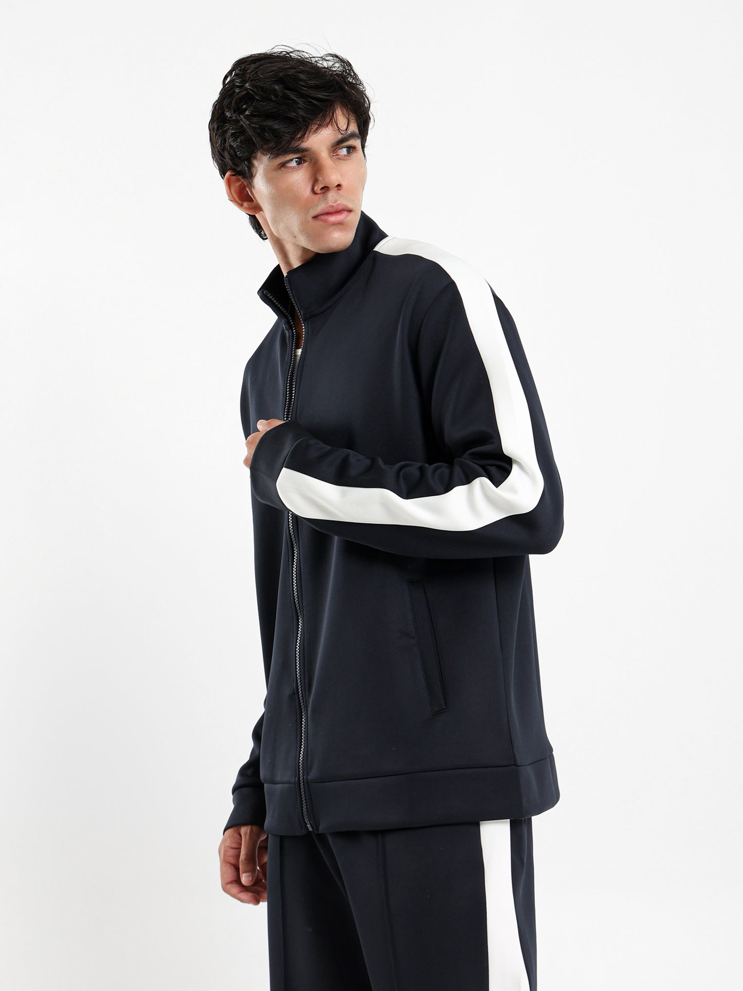 Sweatshirt with Side Contrast Tape