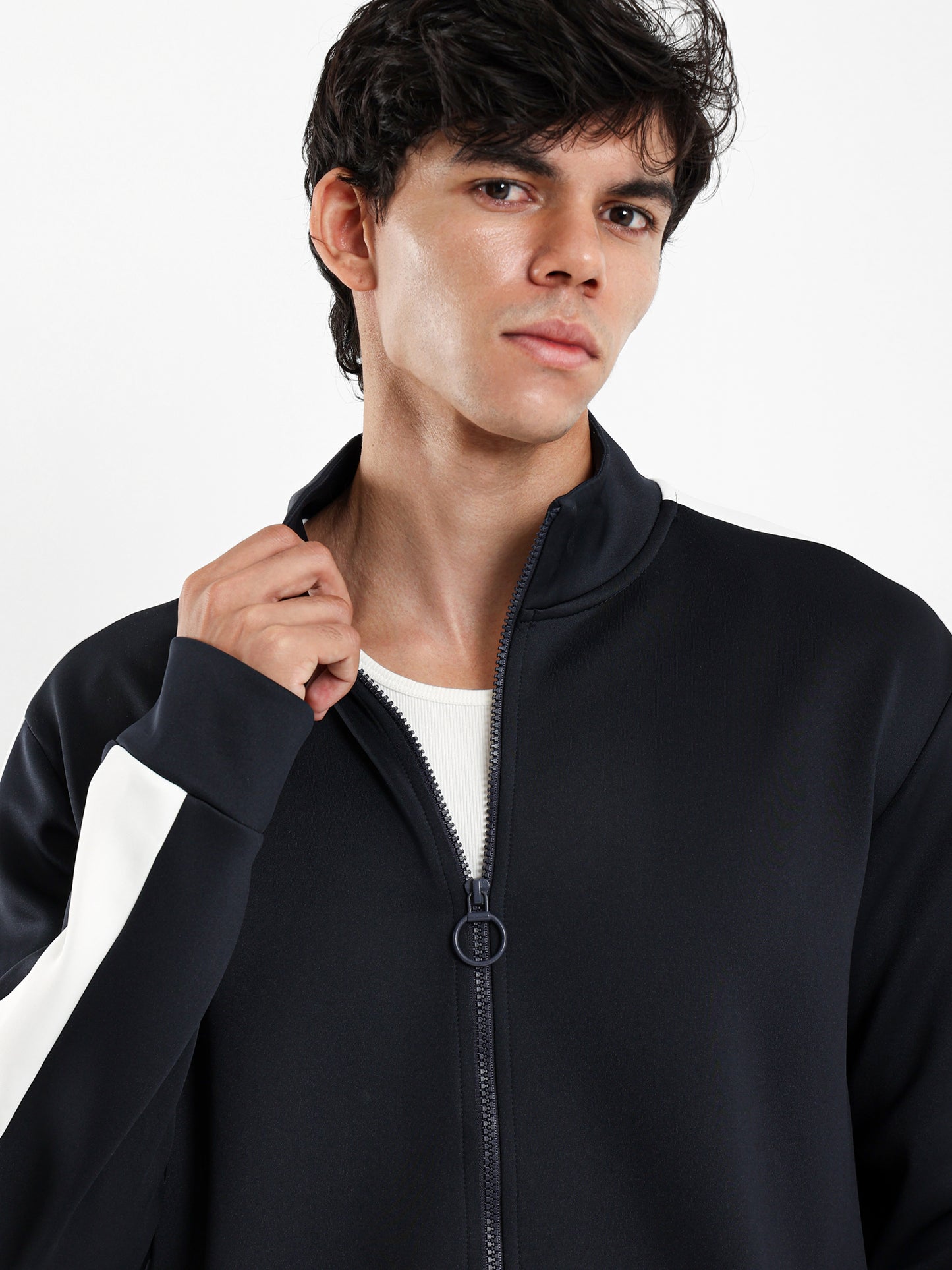 Sweatshirt with Side Contrast Tape