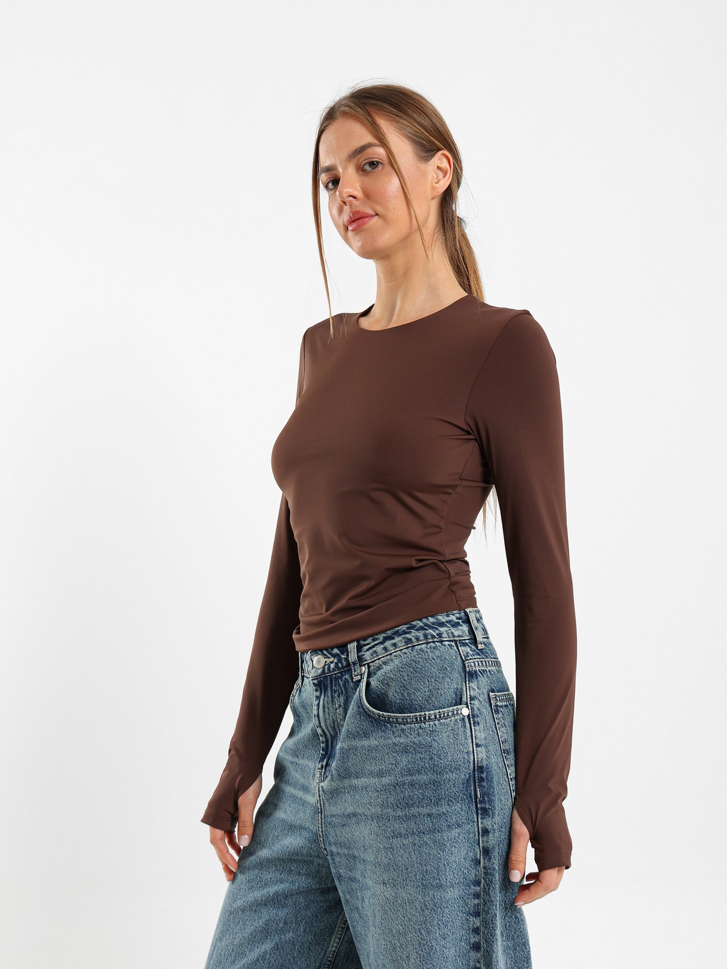 Long Sleeve Polyamide Top