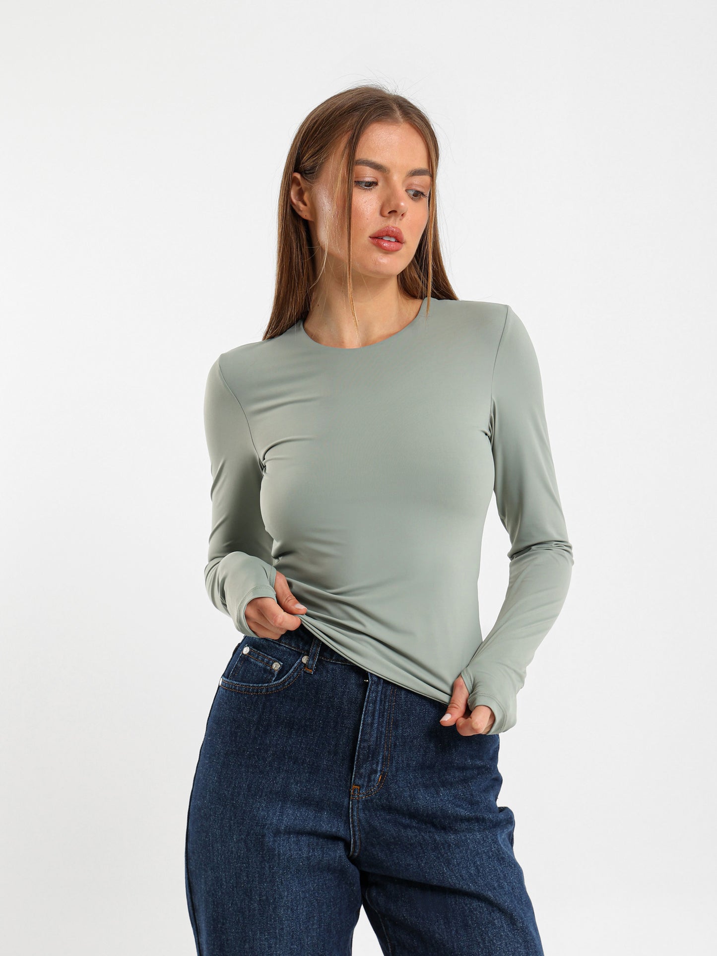 Long Sleeve Polyamide Top