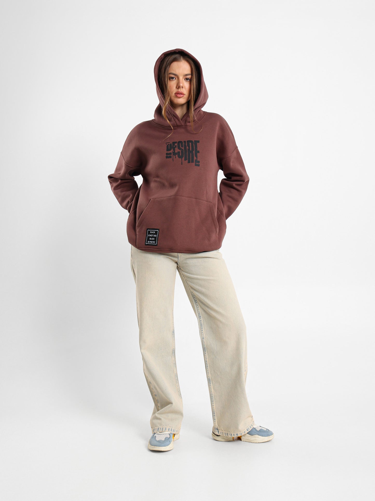 Desire Print Oversized Hoodie