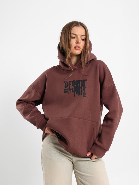 Desire Print Oversized Hoodie