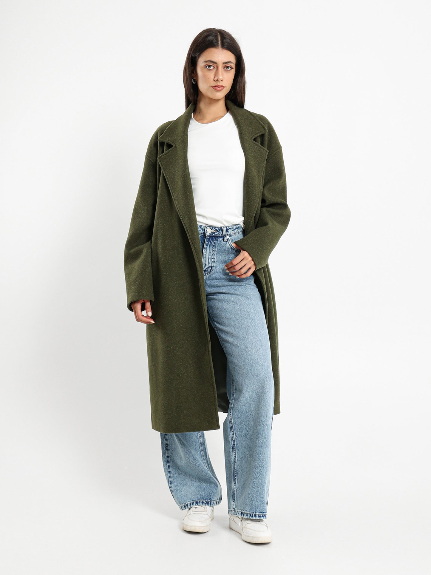 Lapel Collar Long Coat