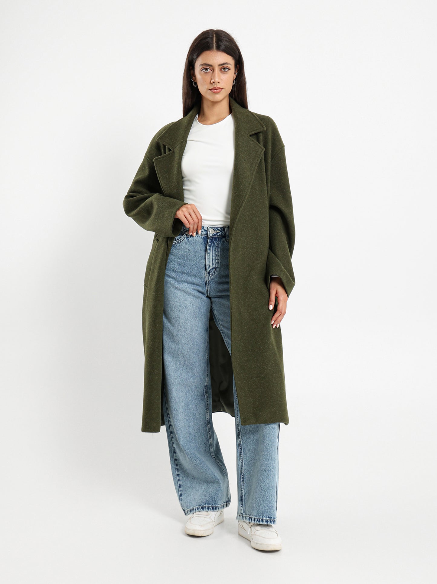Lapel Collar Long Coat