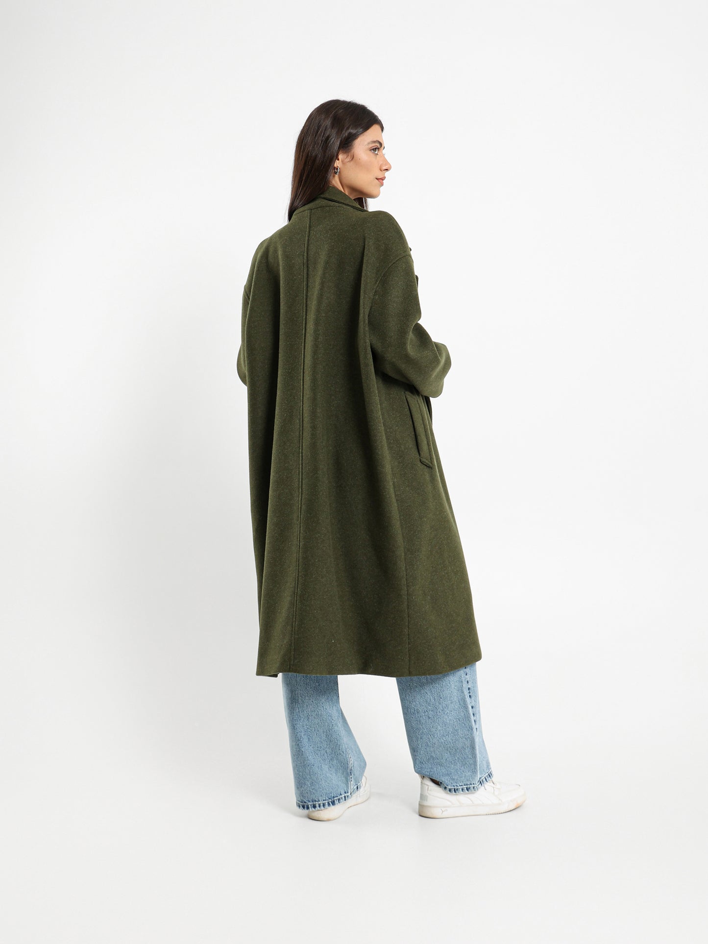 Lapel Collar Long Coat