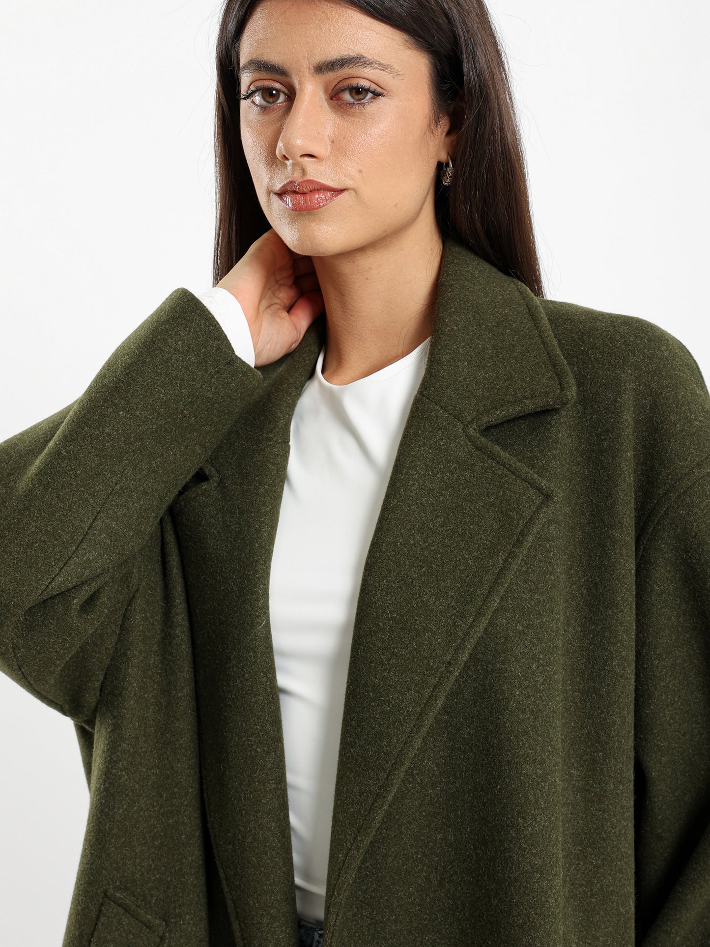 Lapel Collar Long Coat