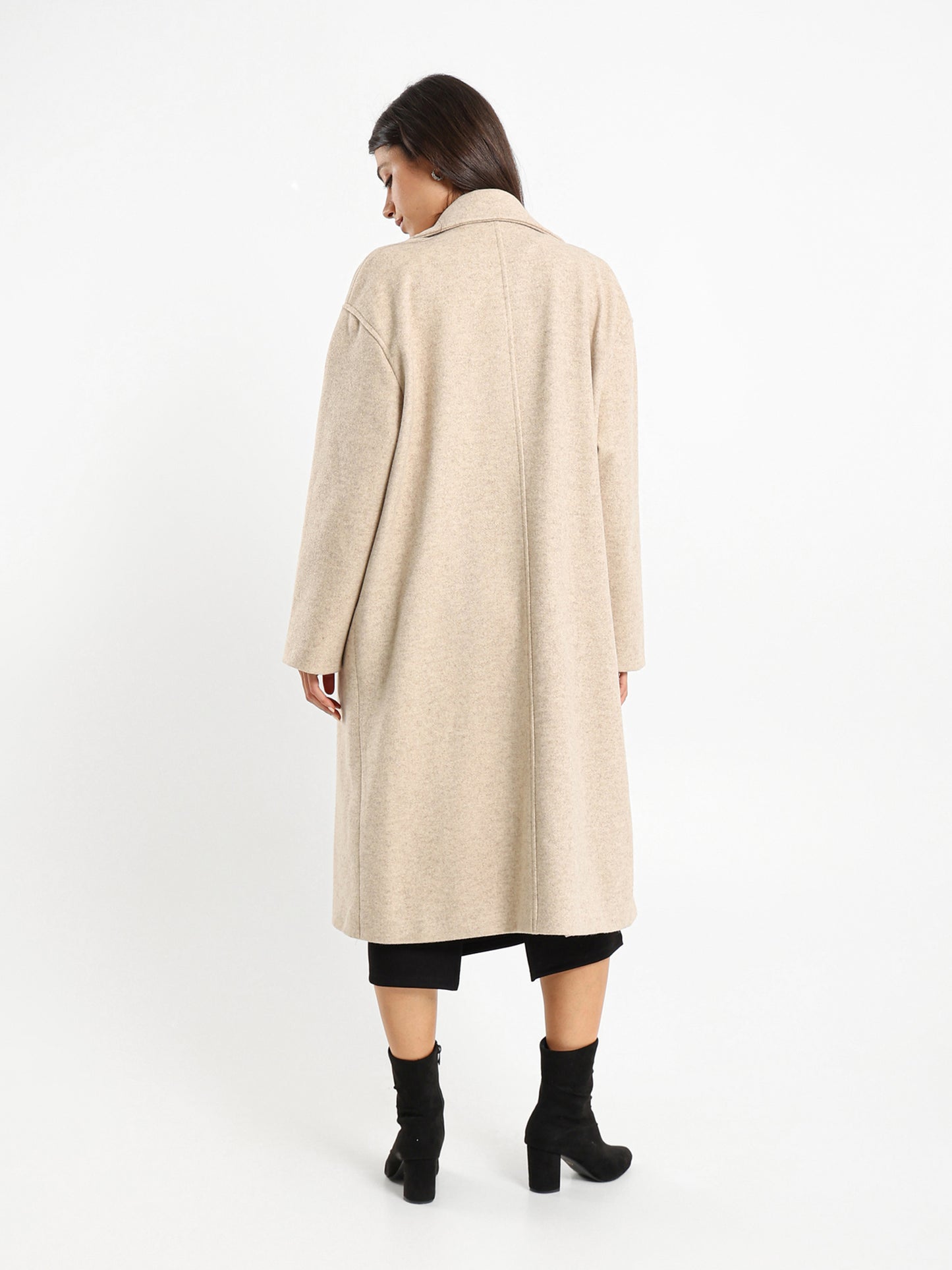 Lapel Collar Long Coat