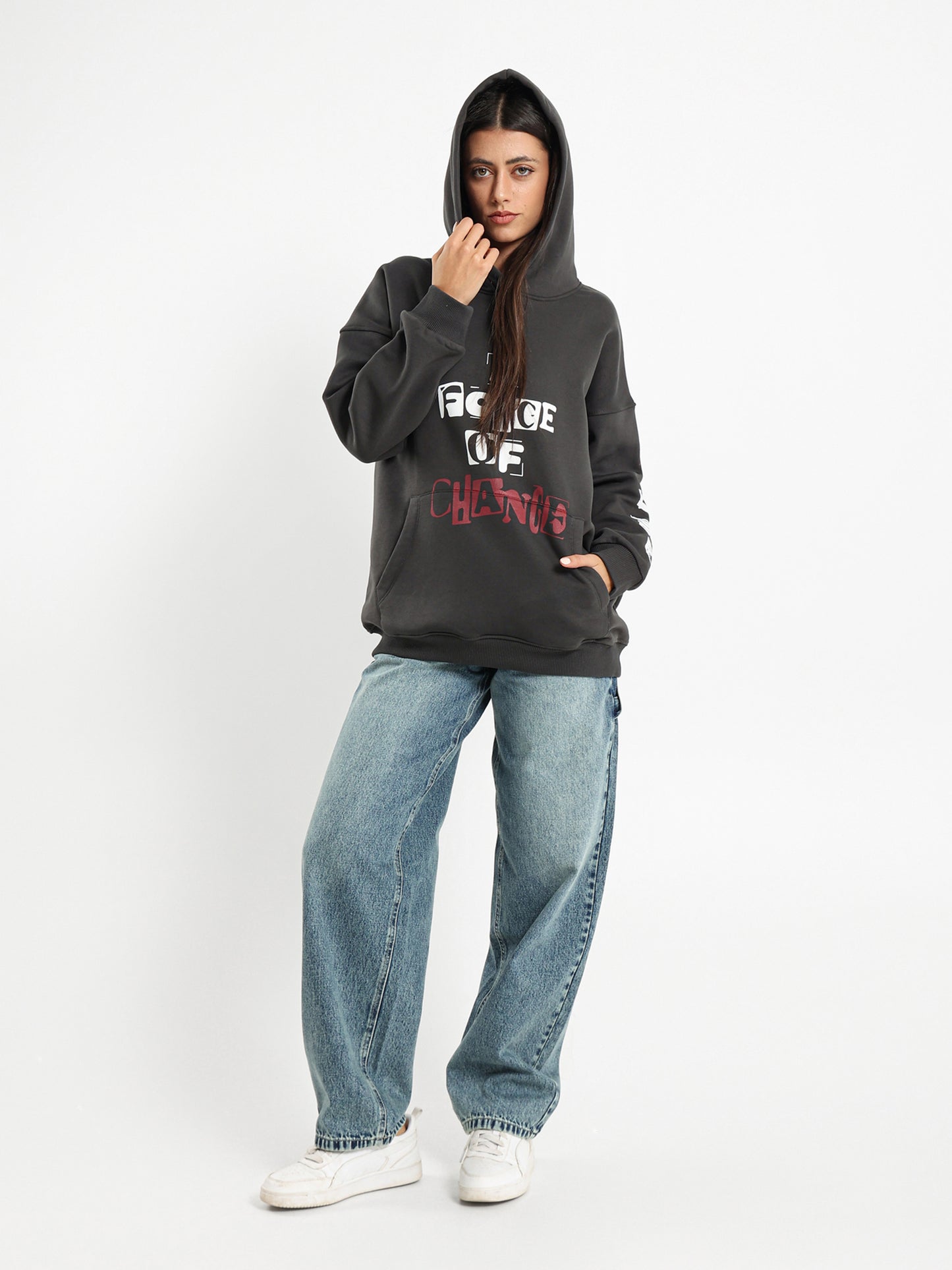 Chain Detail Oversized Sweatshirt