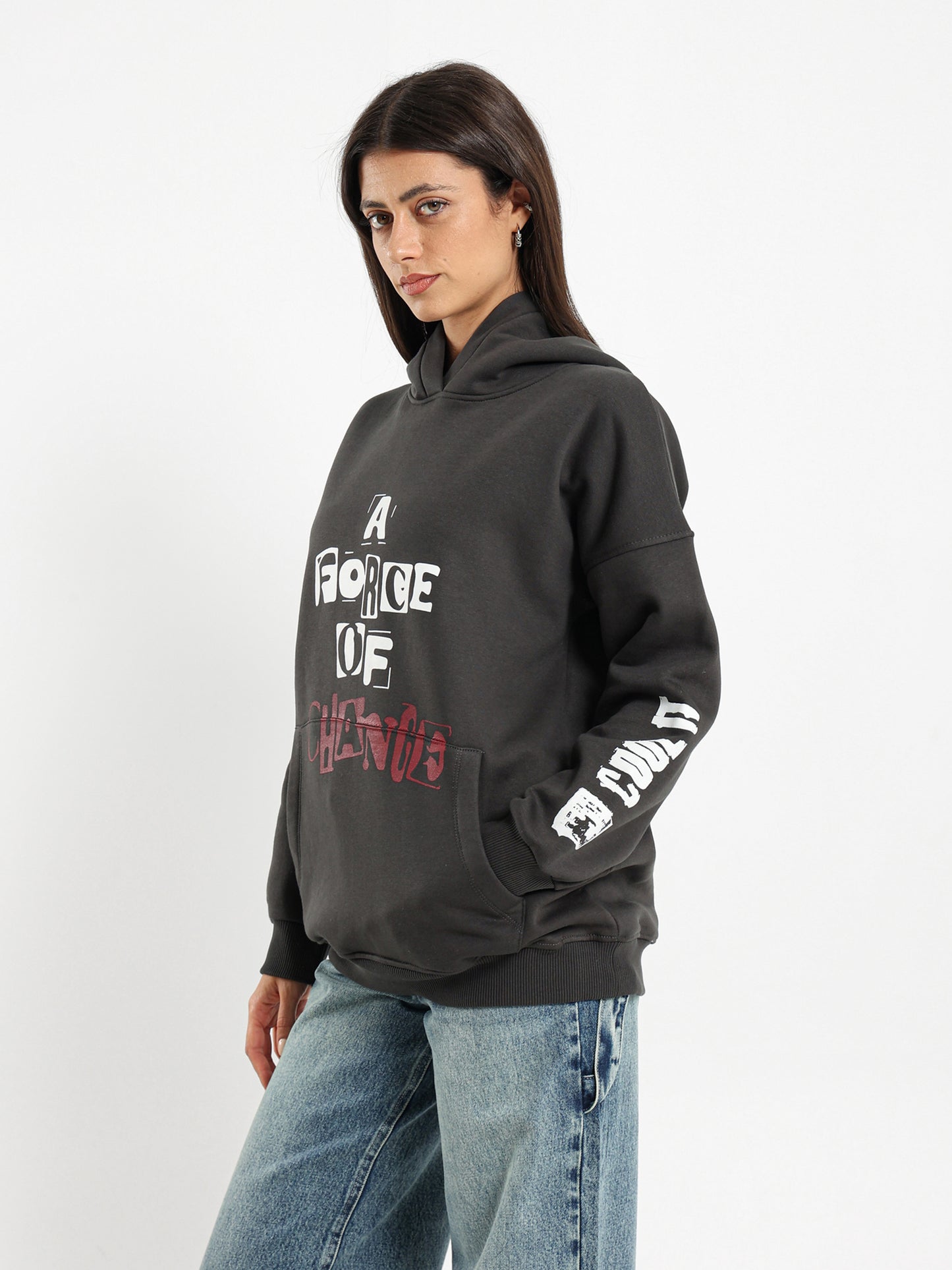 Chain Detail Oversized Sweatshirt