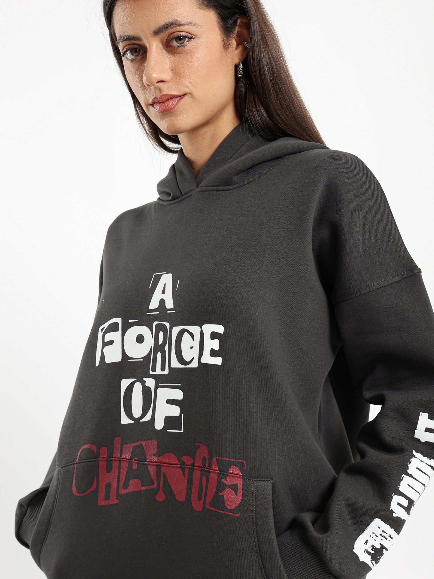 Chain Detail Oversized Sweatshirt