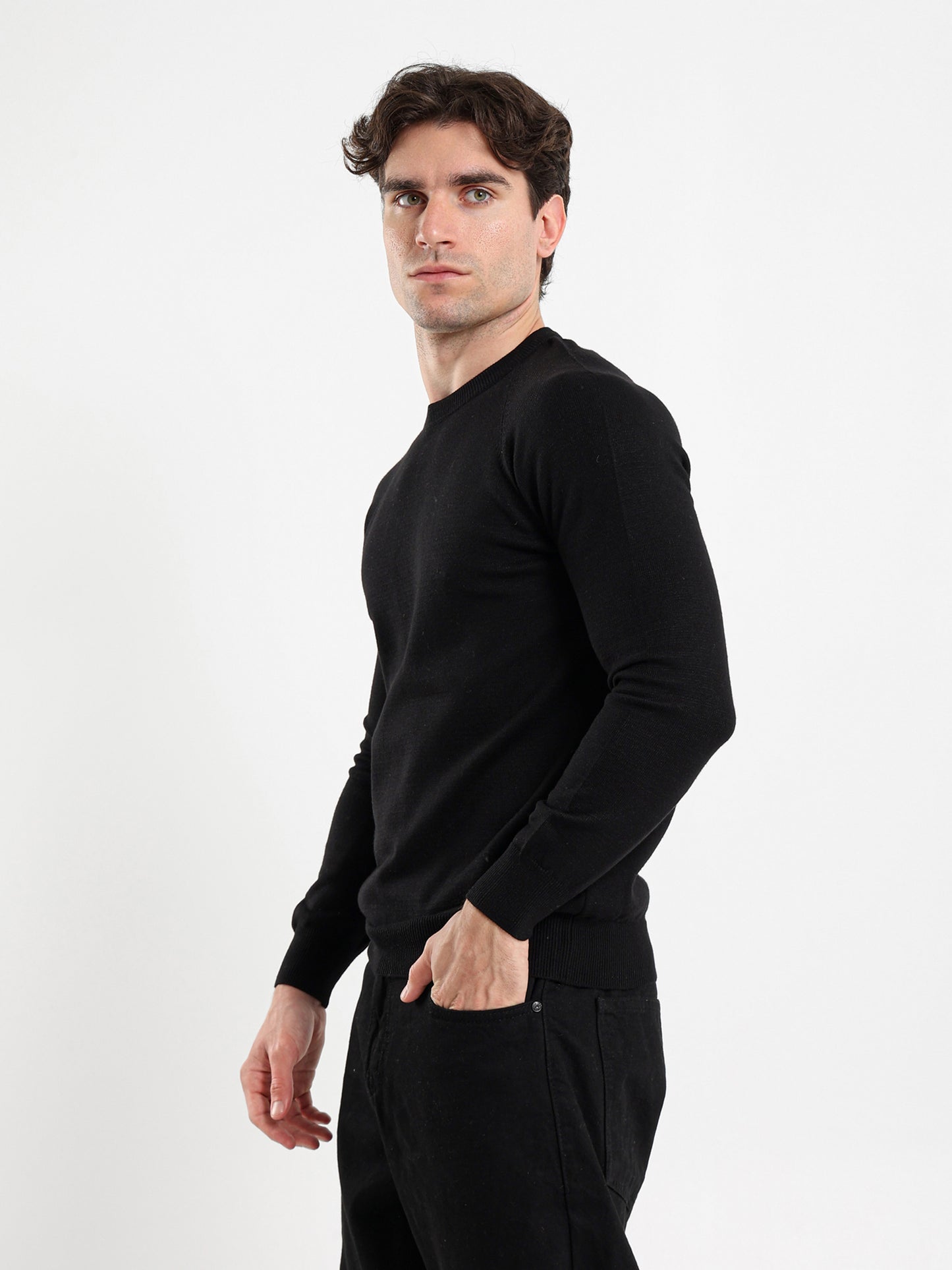 Relaxed Mock Neck Raglan Pullover