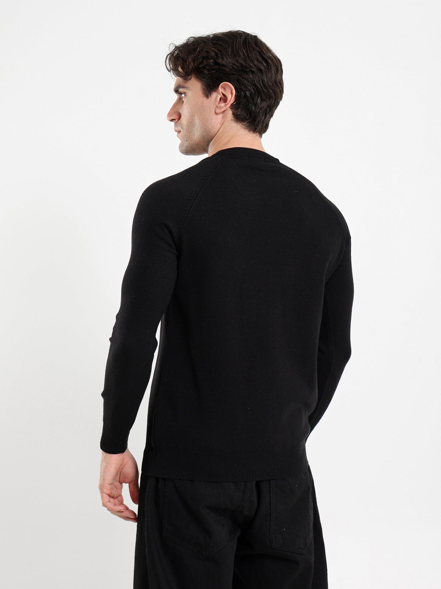 Relaxed Mock Neck Raglan Pullover