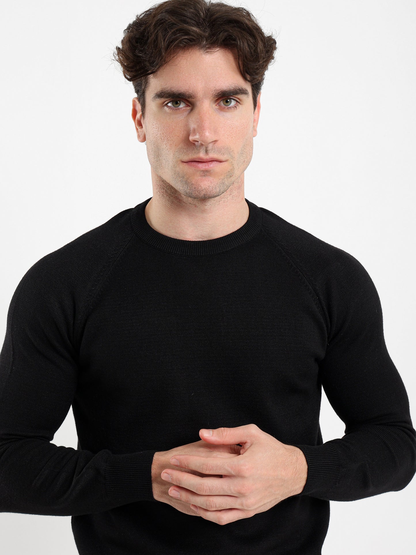 Relaxed Mock Neck Raglan Pullover