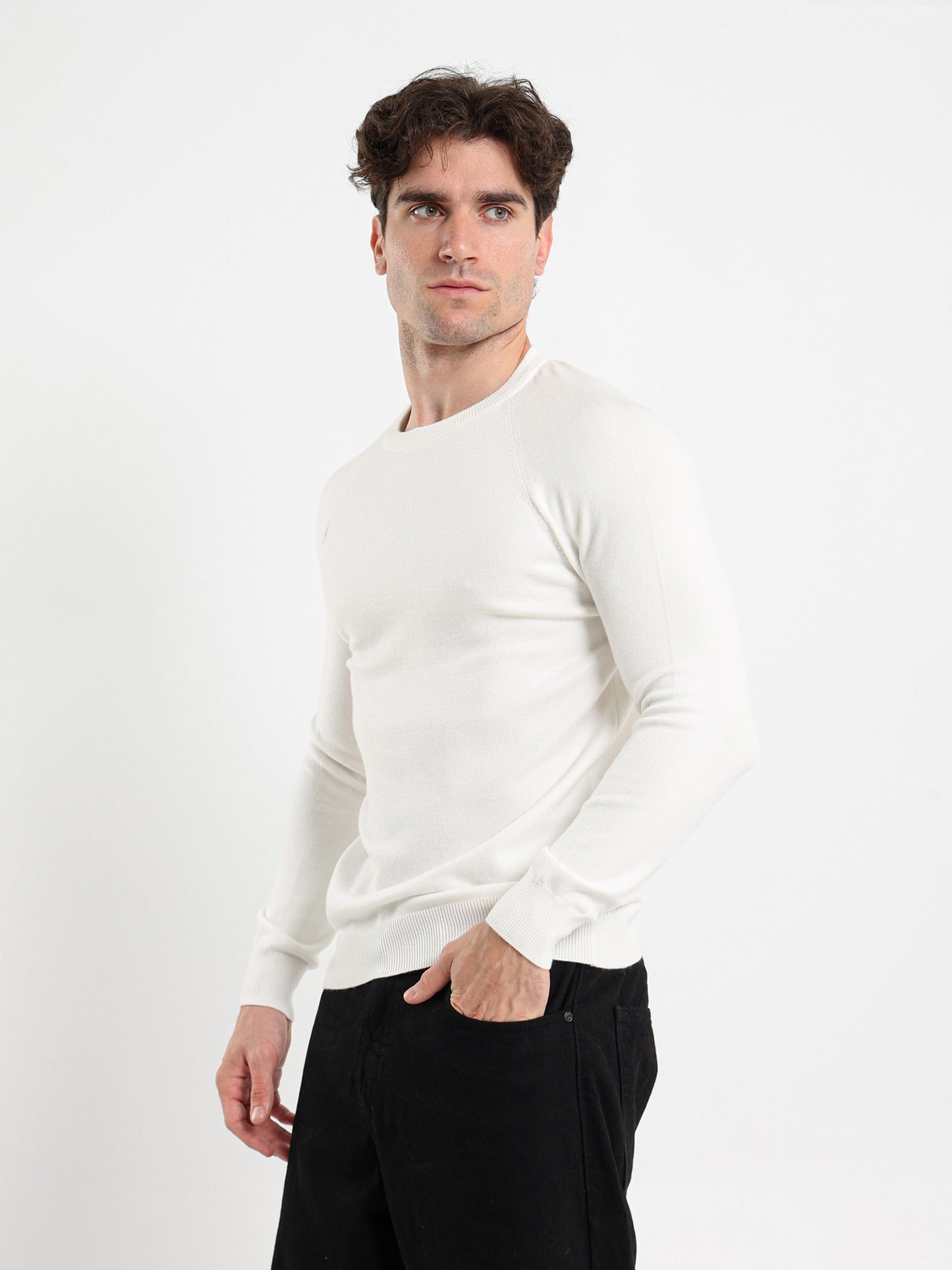 Relaxed Mock Neck Raglan Pullover