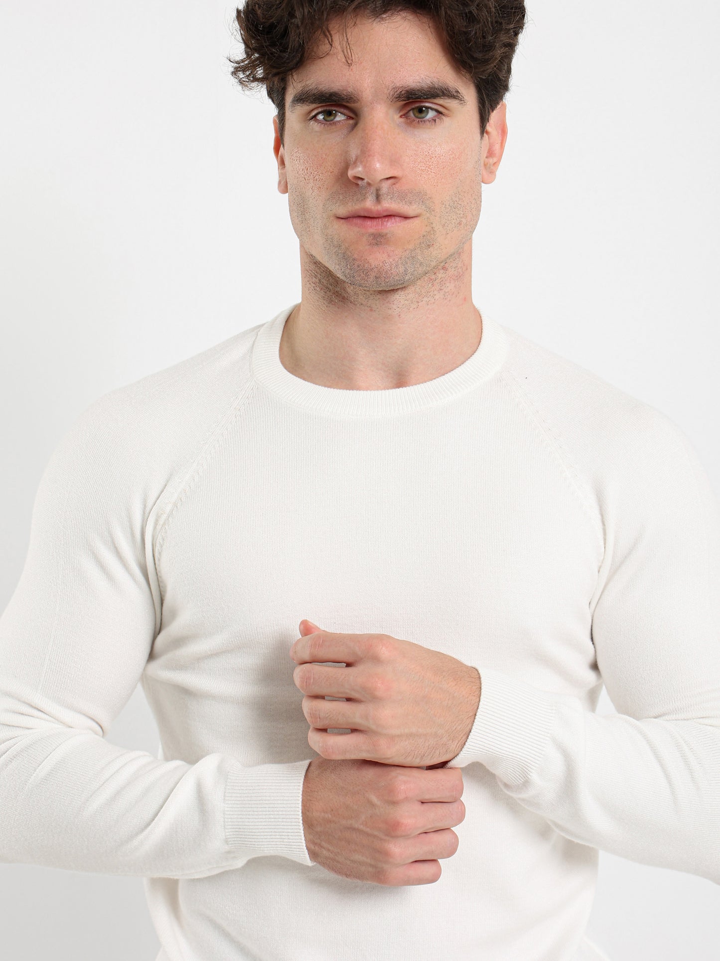 Relaxed Mock Neck Raglan Pullover