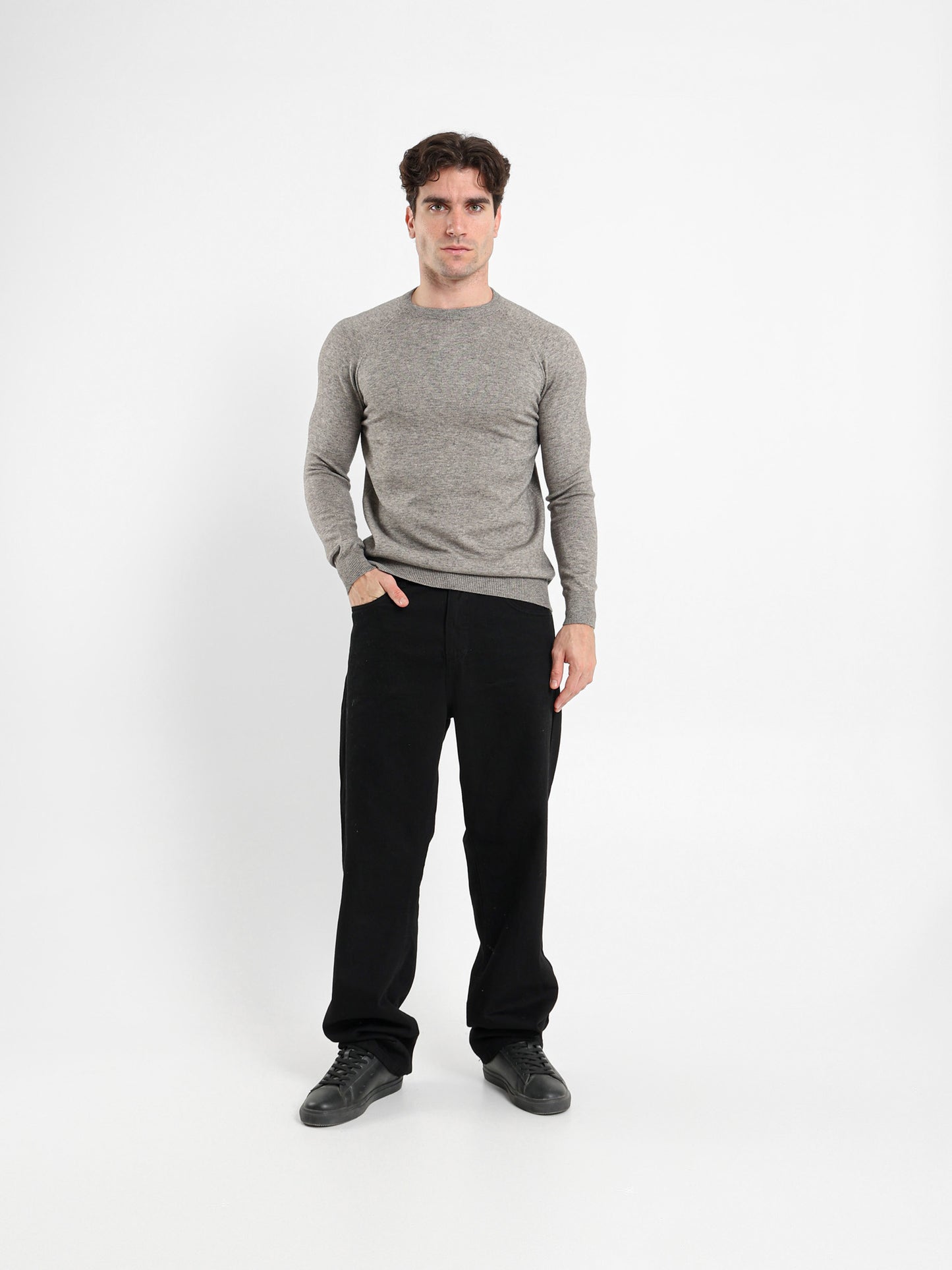 Relaxed Mock Neck Raglan Pullover