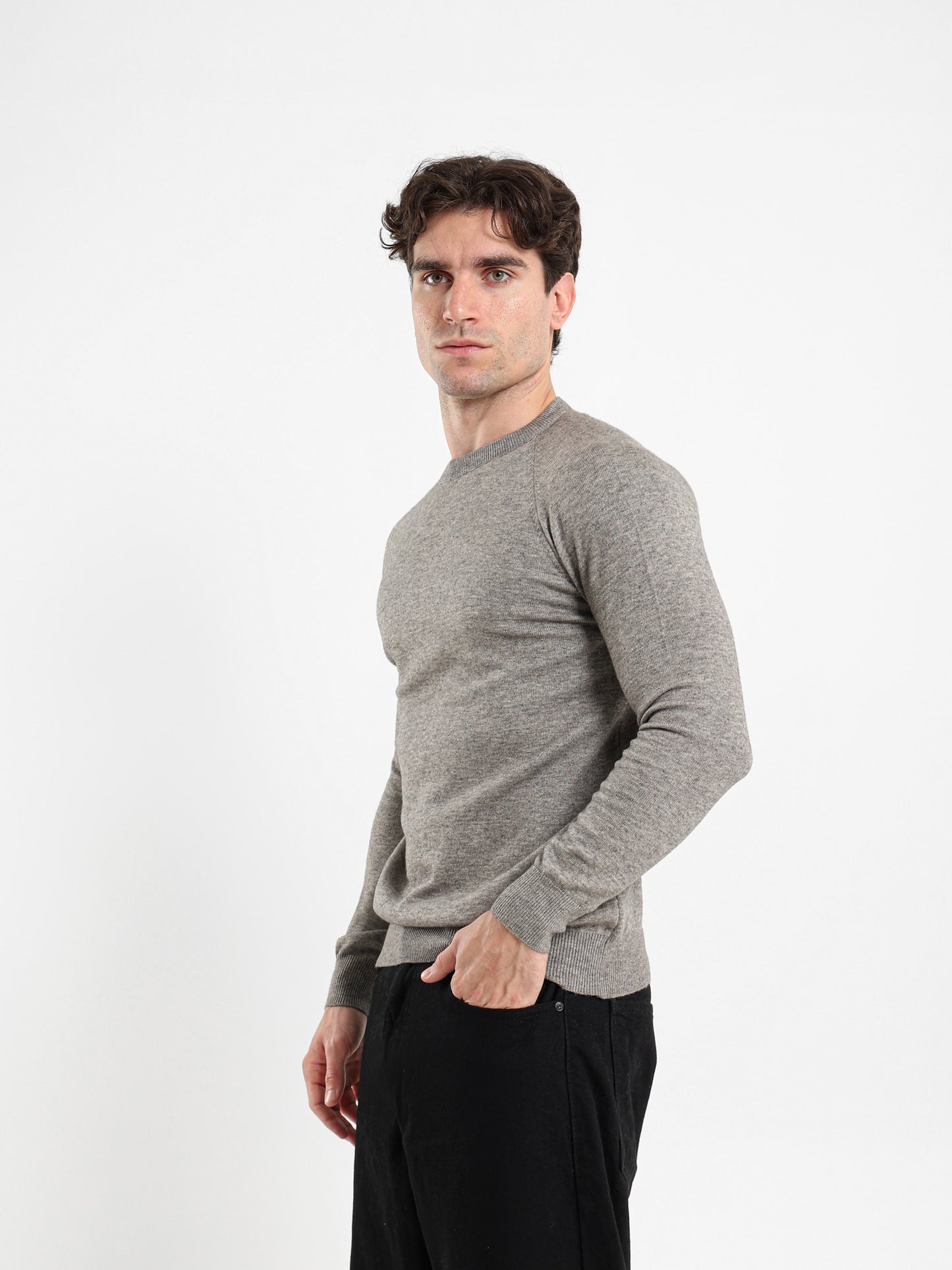 Relaxed Mock Neck Raglan Pullover