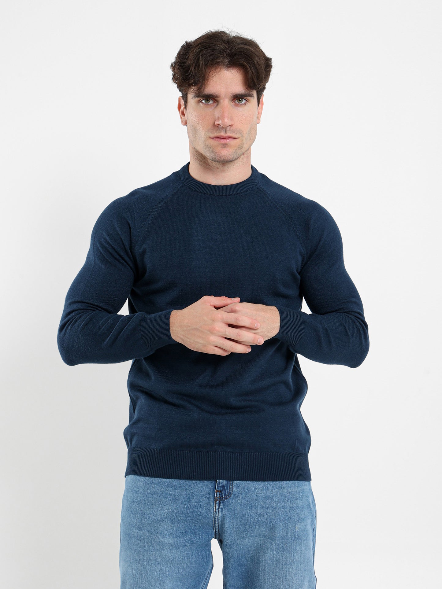 Relaxed Mock Neck Raglan Pullover