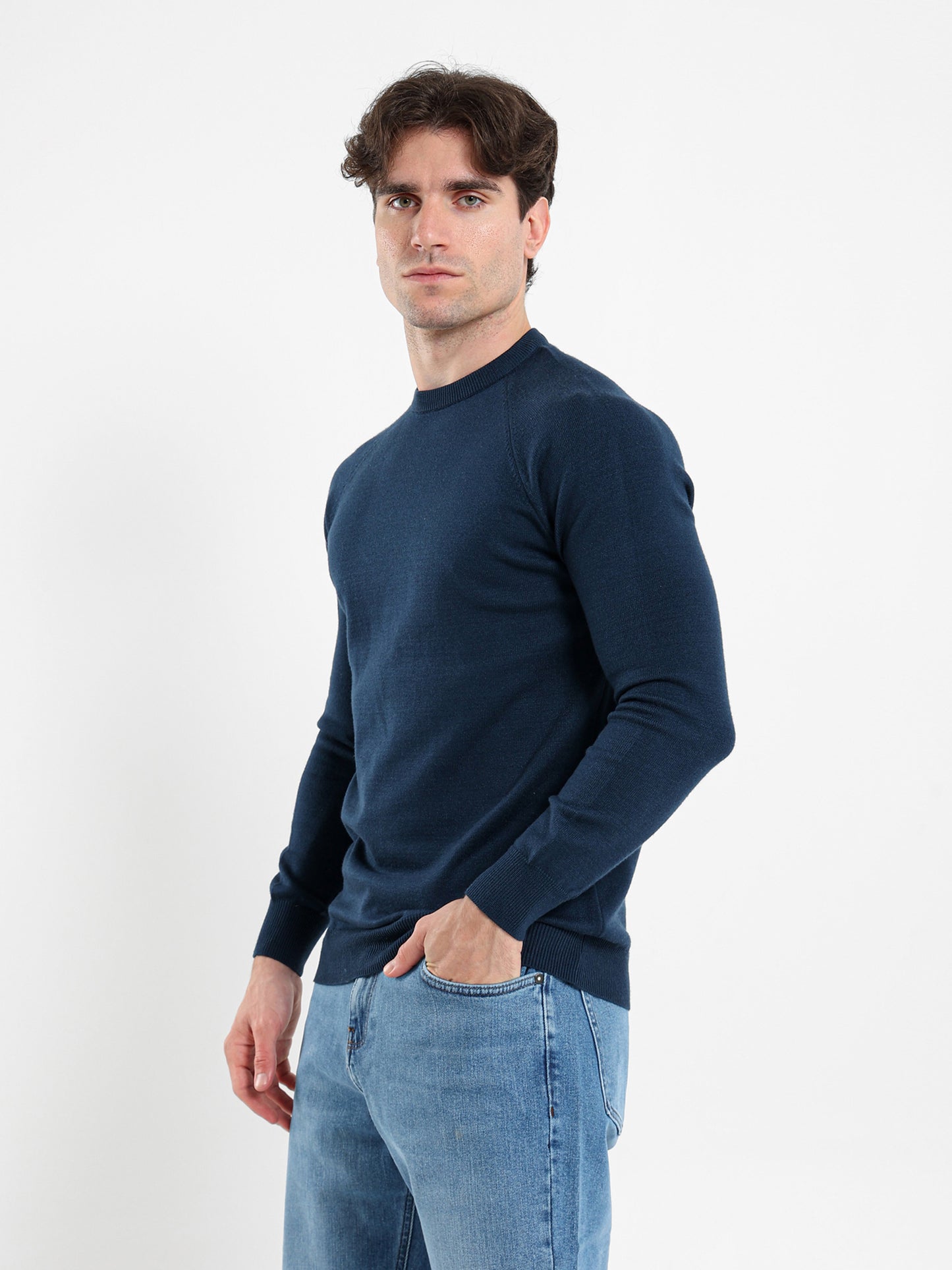 Relaxed Mock Neck Raglan Pullover