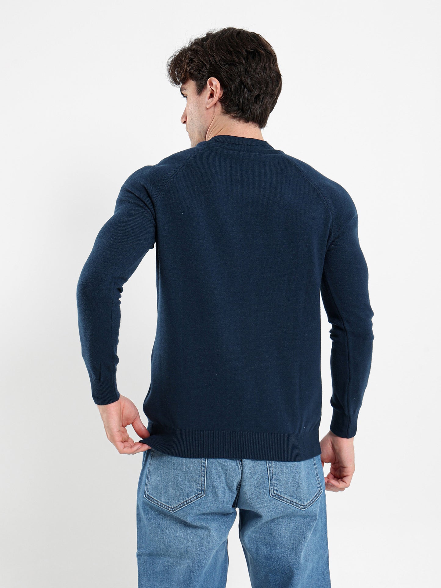 Relaxed Mock Neck Raglan Pullover