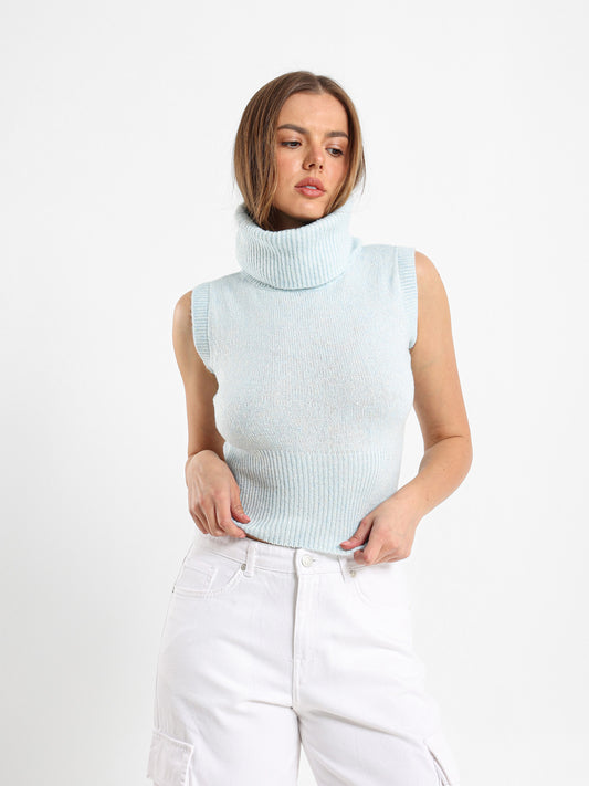 High Neck Fitted Vest