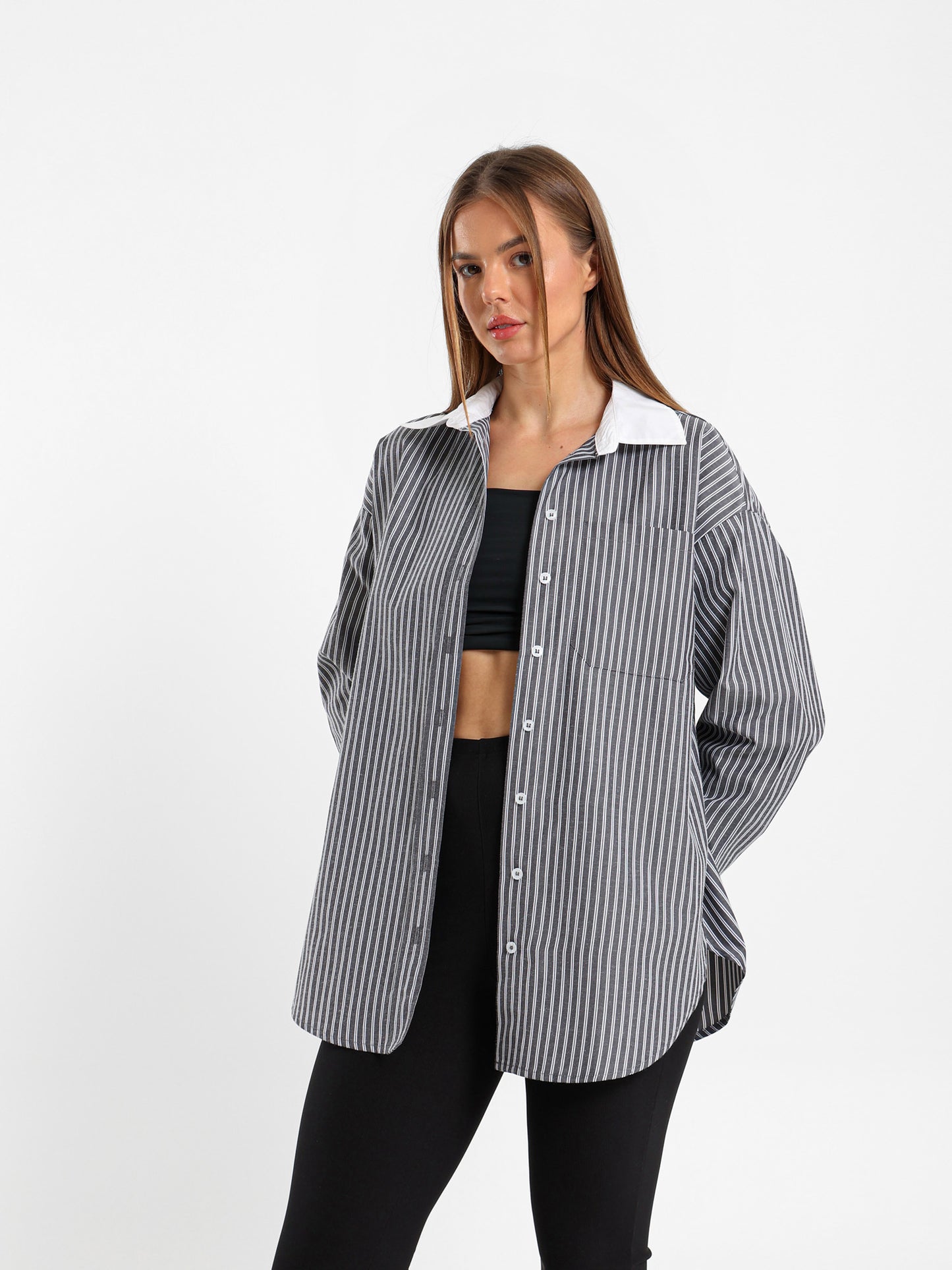 Oversized Striped Shirt