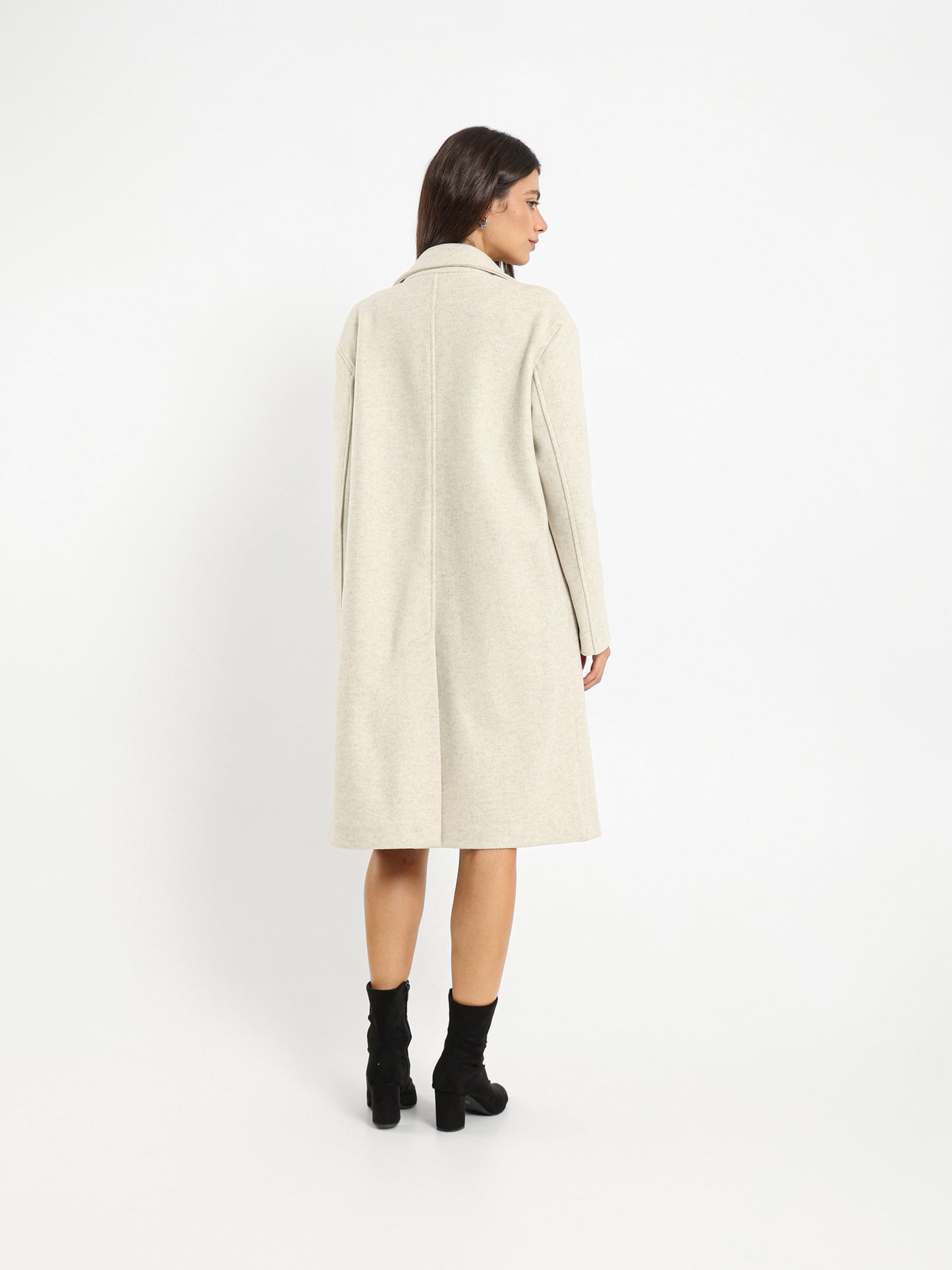 Lapel Collar Long Coat
